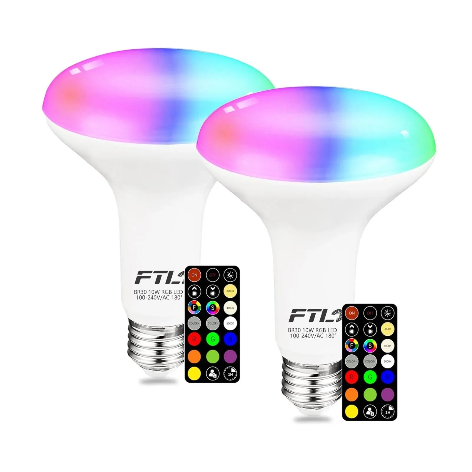 RGB Color Changing BR30 LED Bulbs with Remote