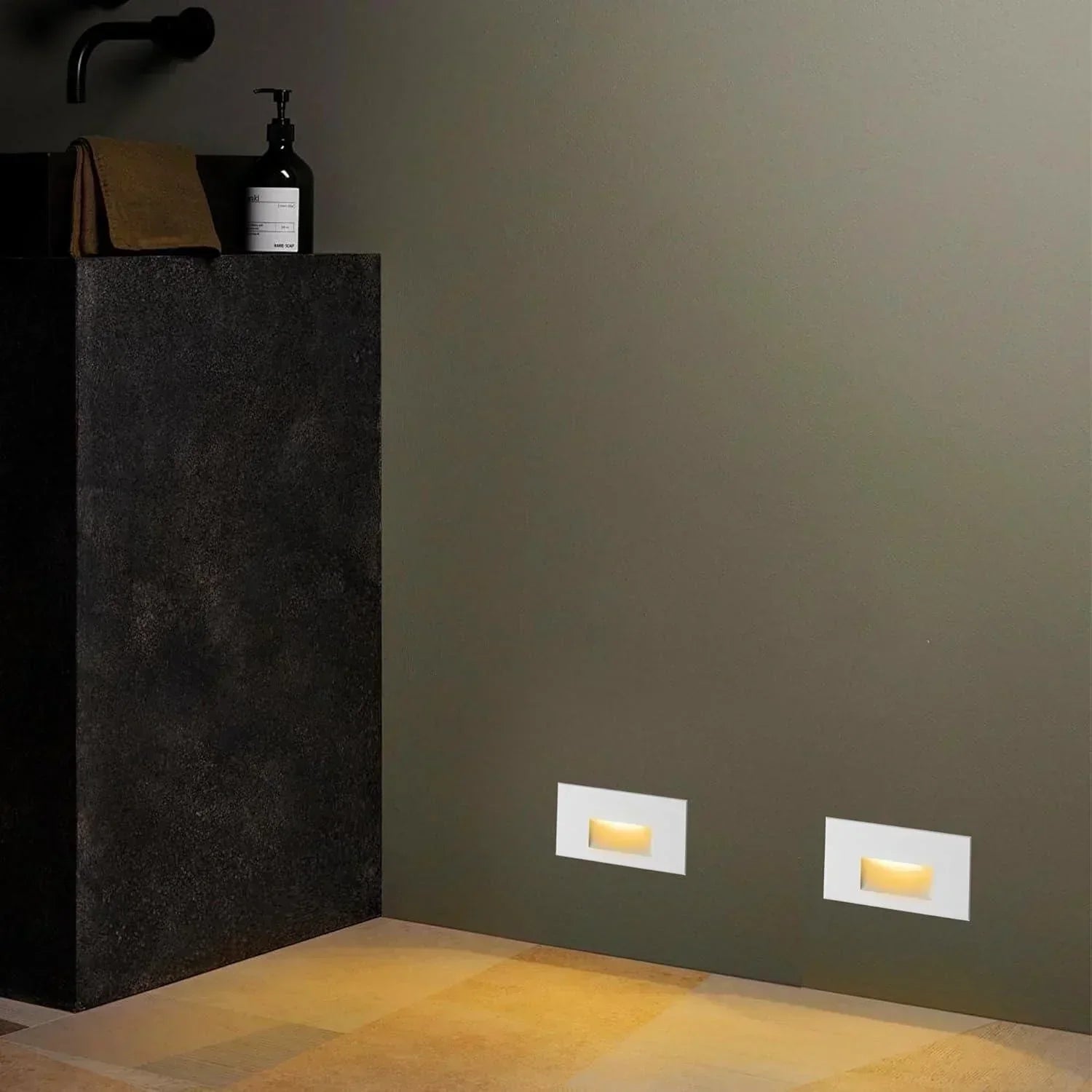 LED Step Lights 3000K Horizontal Set of 3