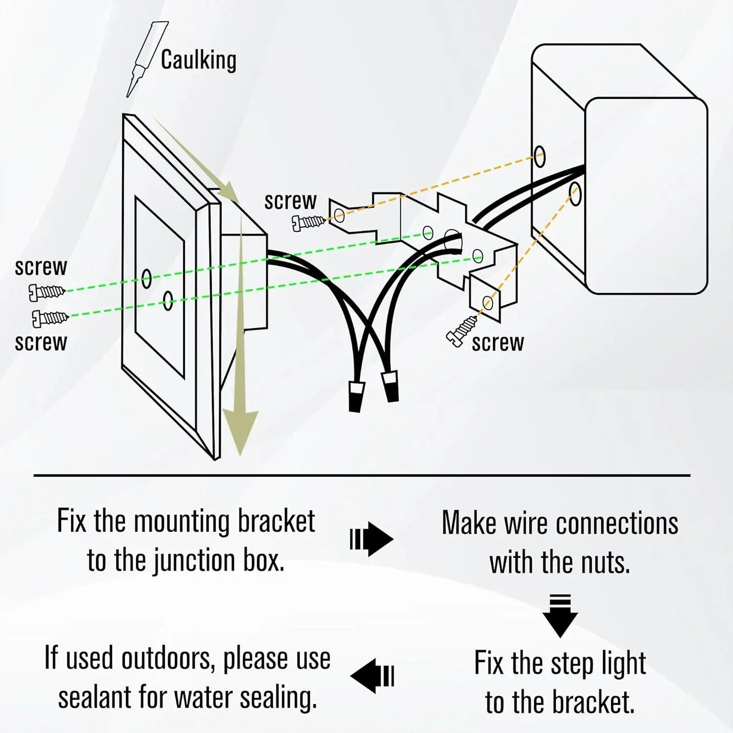 LED Step Lights 3000K Vertical - FTL Outdoor Wall Lighting LED Light Bulbs