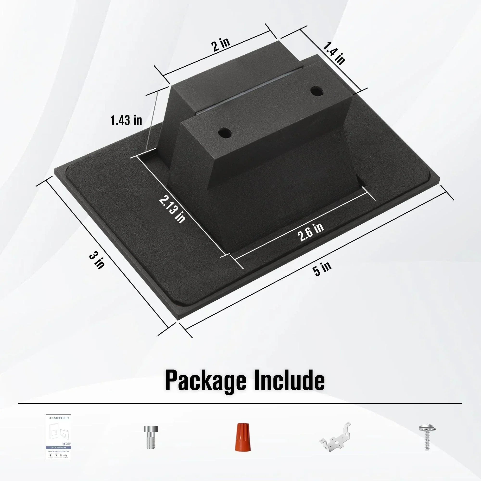 LED Step Lights 3000K Horizontal Set of 3