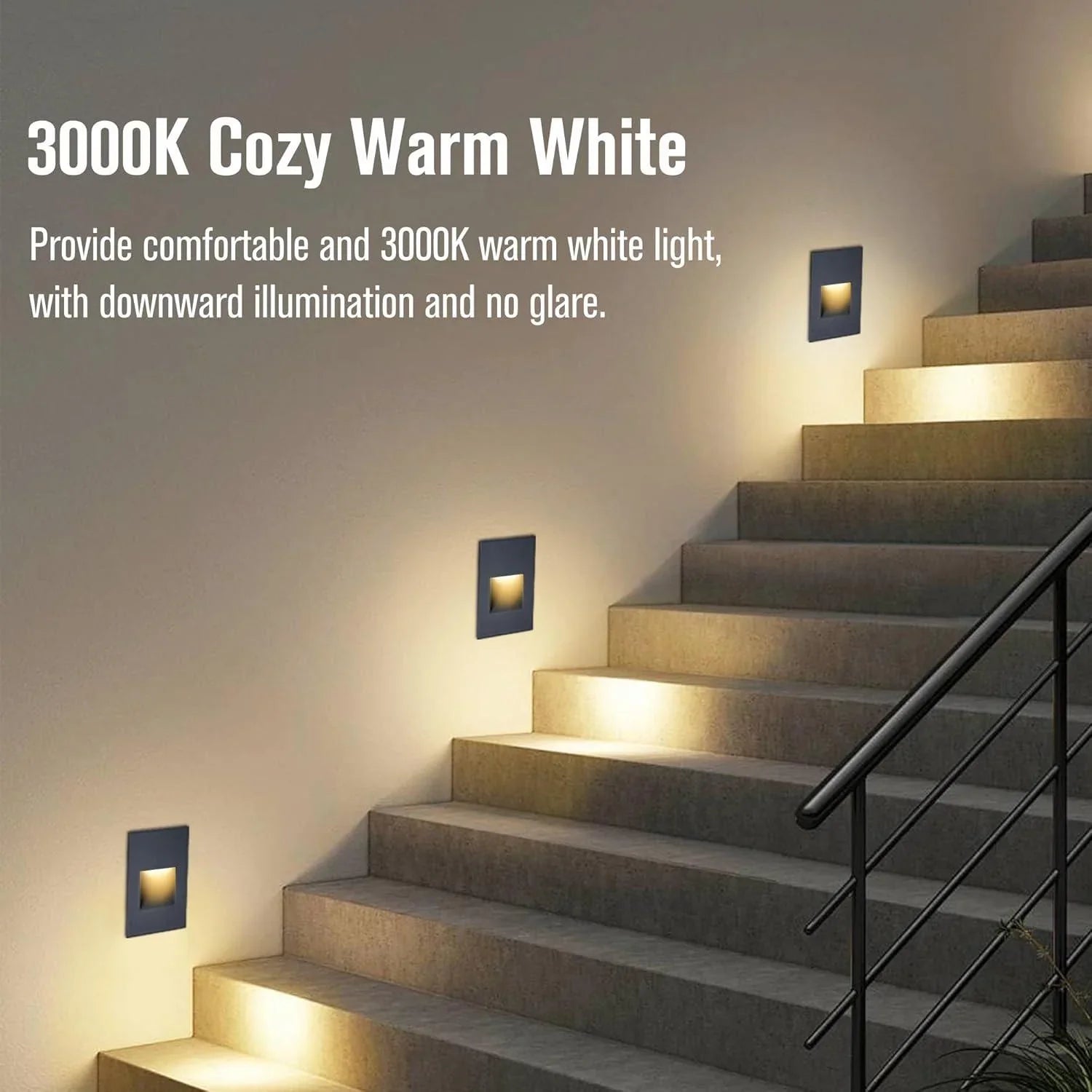 LED Step Lights 3000K Vertical Set of 3
