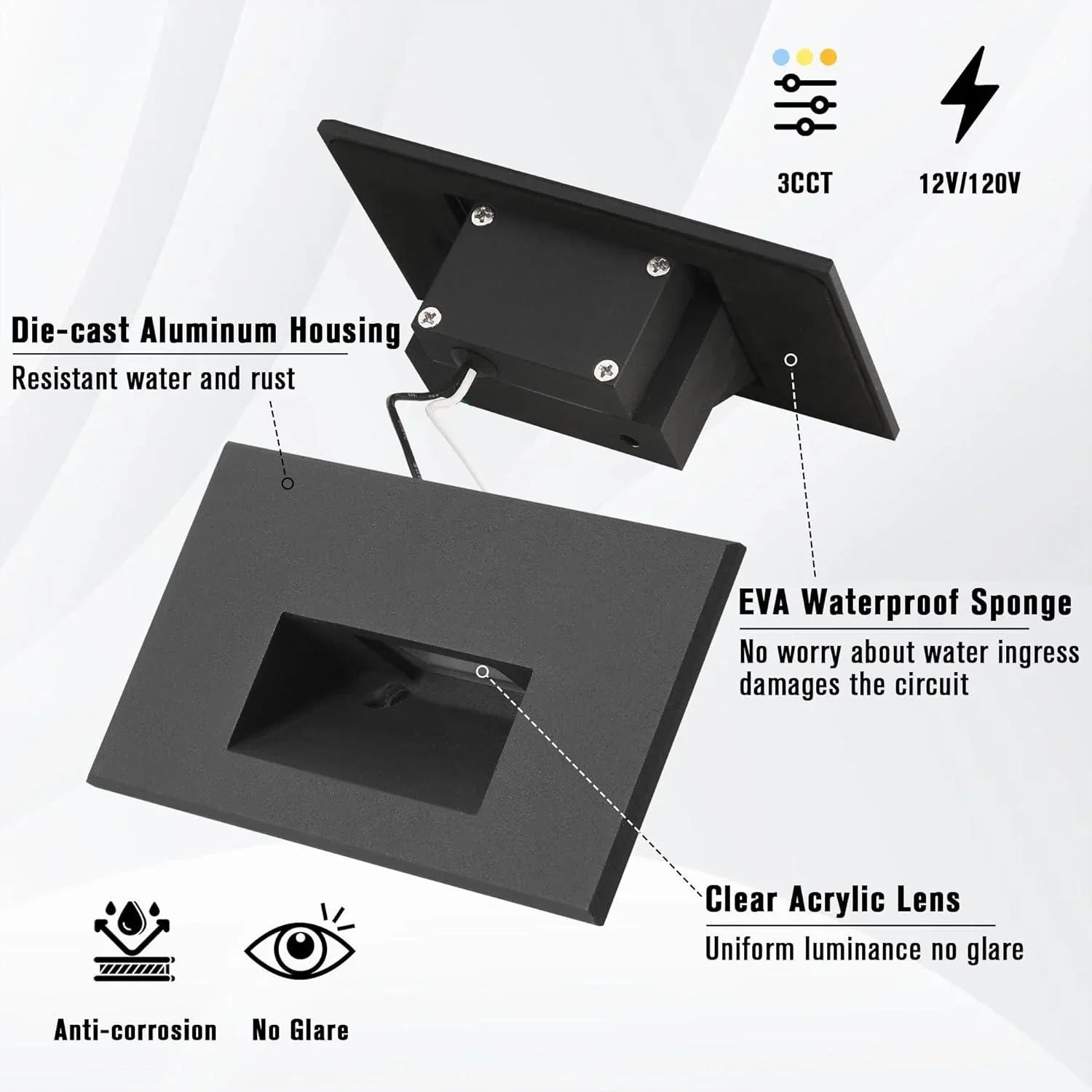 LED Step Lights 3CCT Horizontal