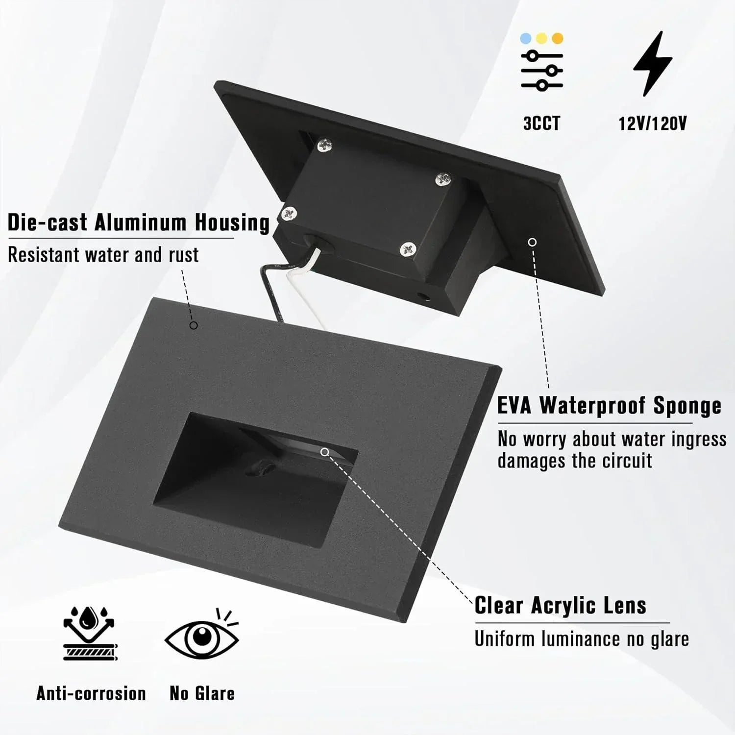 LED Step Lights 3CCT Horizontal