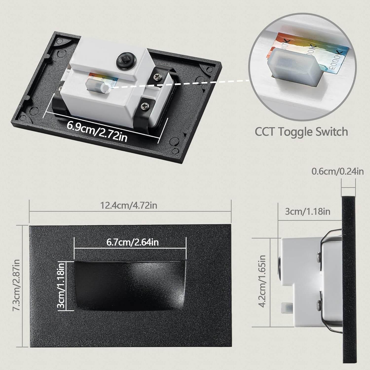 LED Step Lights 3CCT Horizontal (Switch by Toggle)