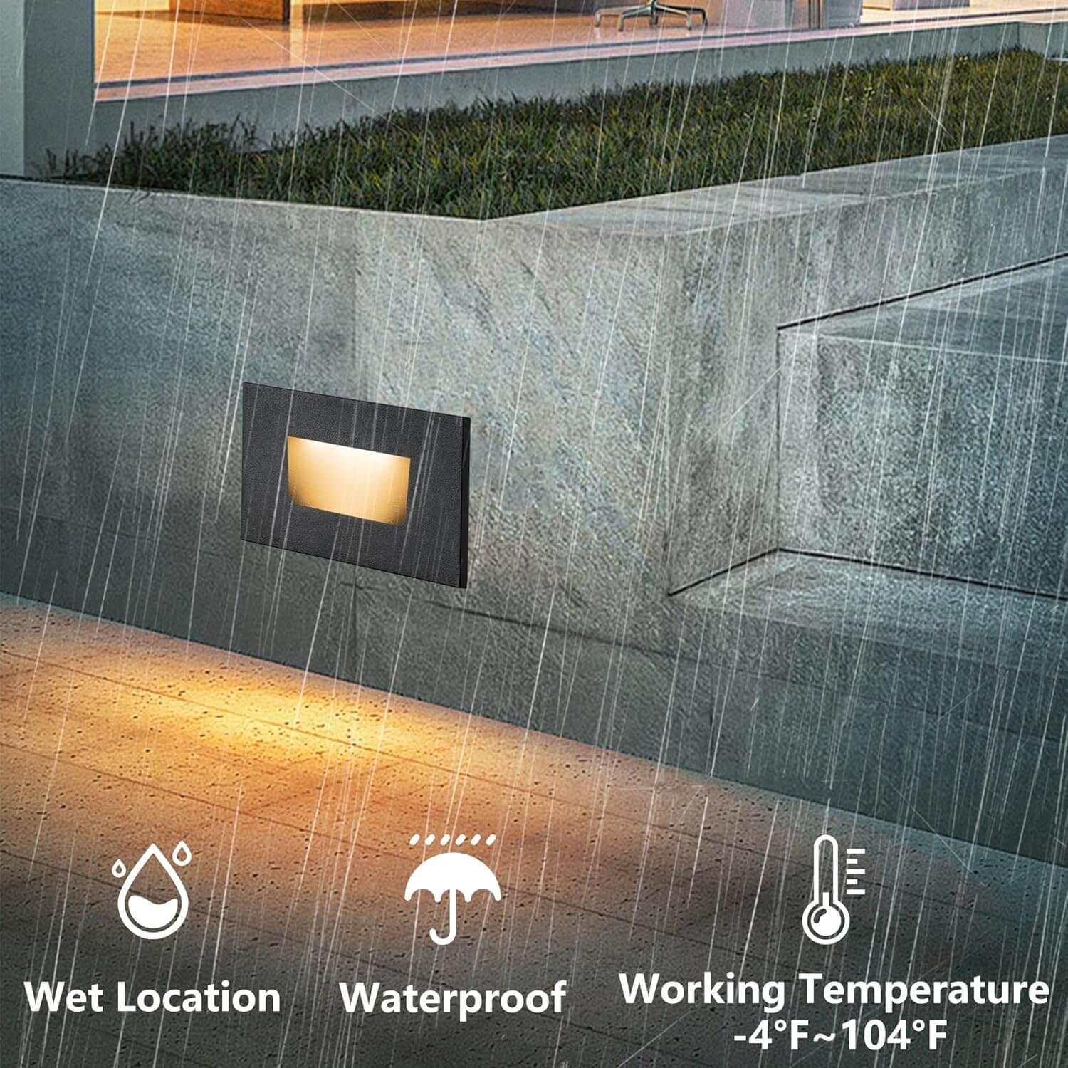 LED Step Lights 3CCT Horizontal (Switch by Toggle)