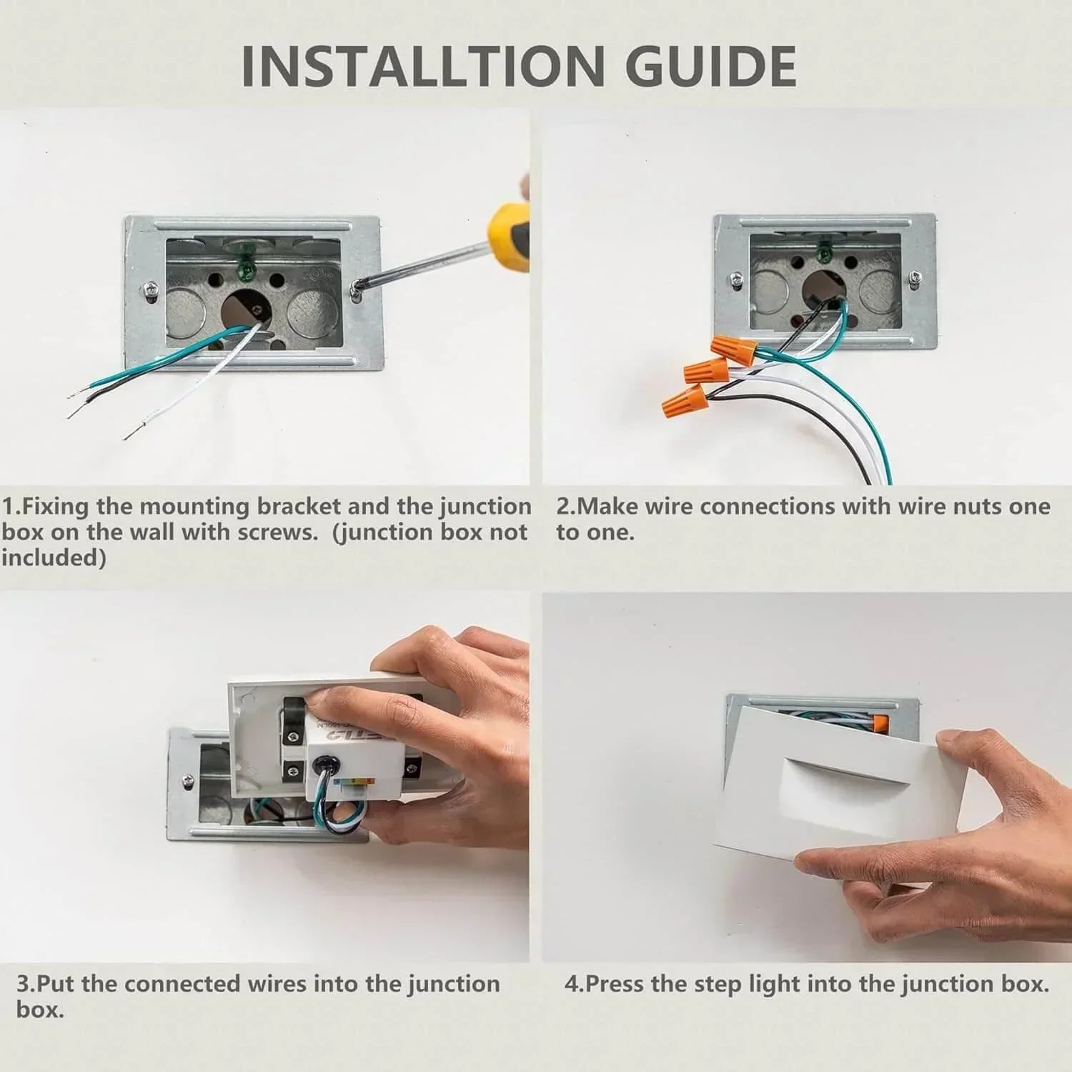 LED Step Lights 3CCT Horizontal (Switch by Toggle) - FTL Outdoor Wall Lighting LED Light Bulbs