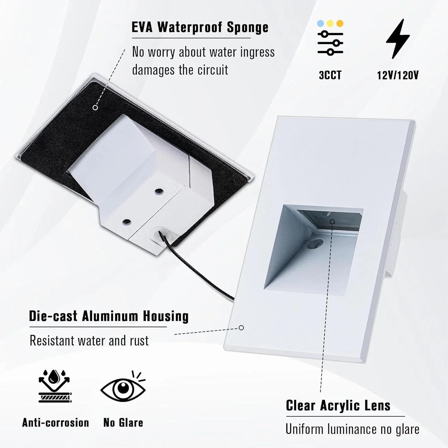 LED Step Lights 3CCT Vertical