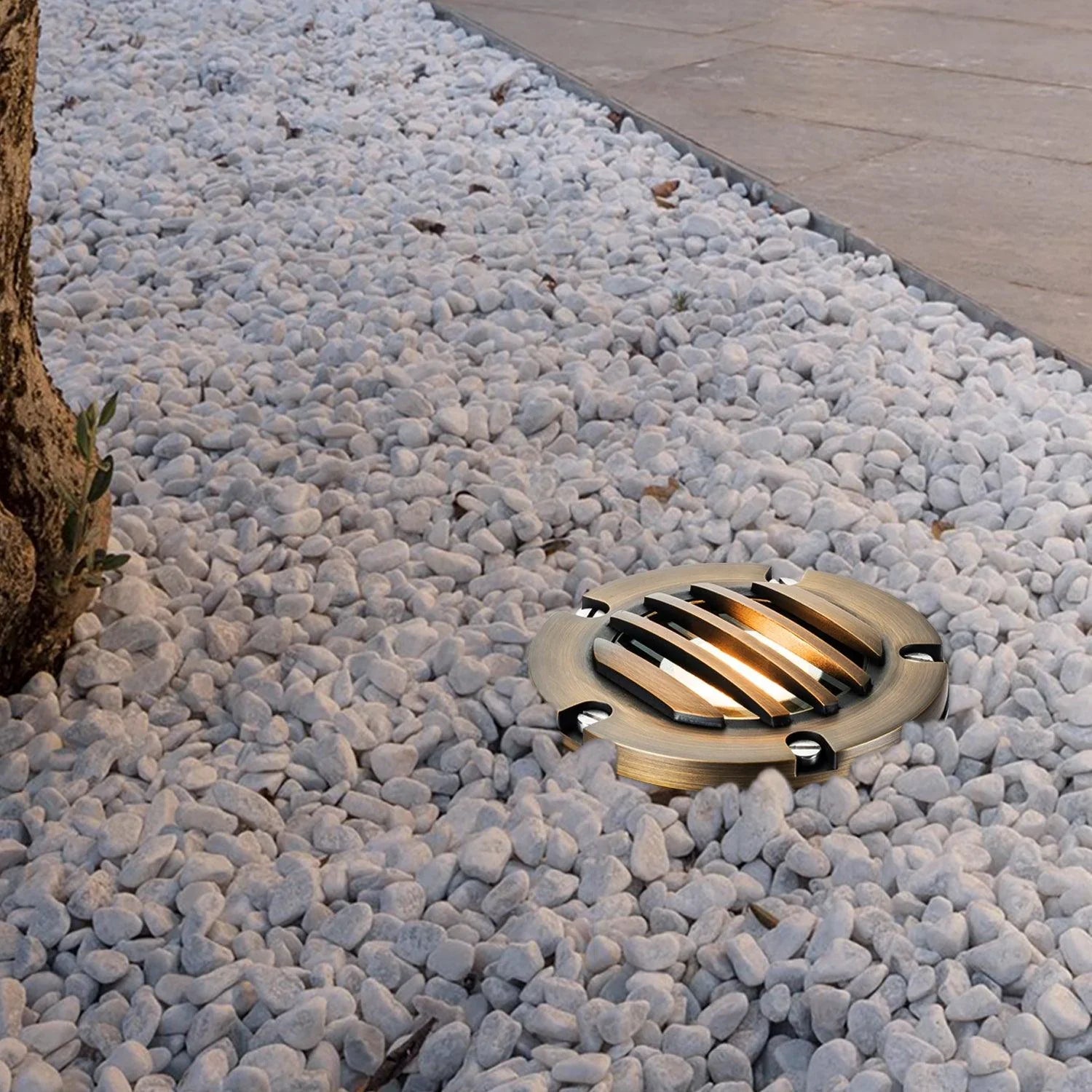 Brass In-Ground Well Light 3000K Warm White-LT2202B - FTL Outdoor Wall Lighting LED Light Bulbs