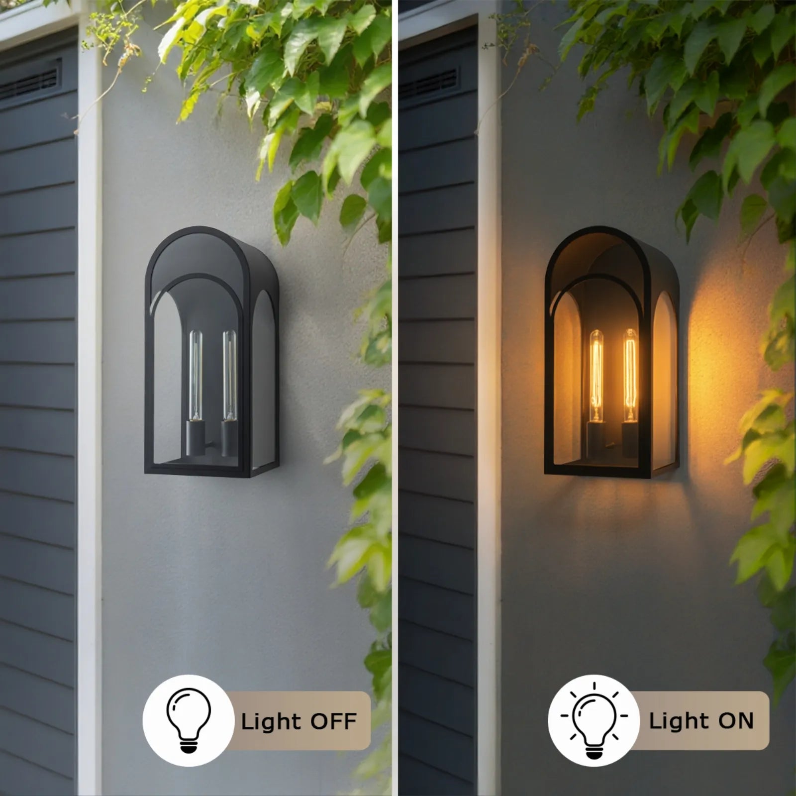 20” Large Outdoor Wall Lights with Clear Glass