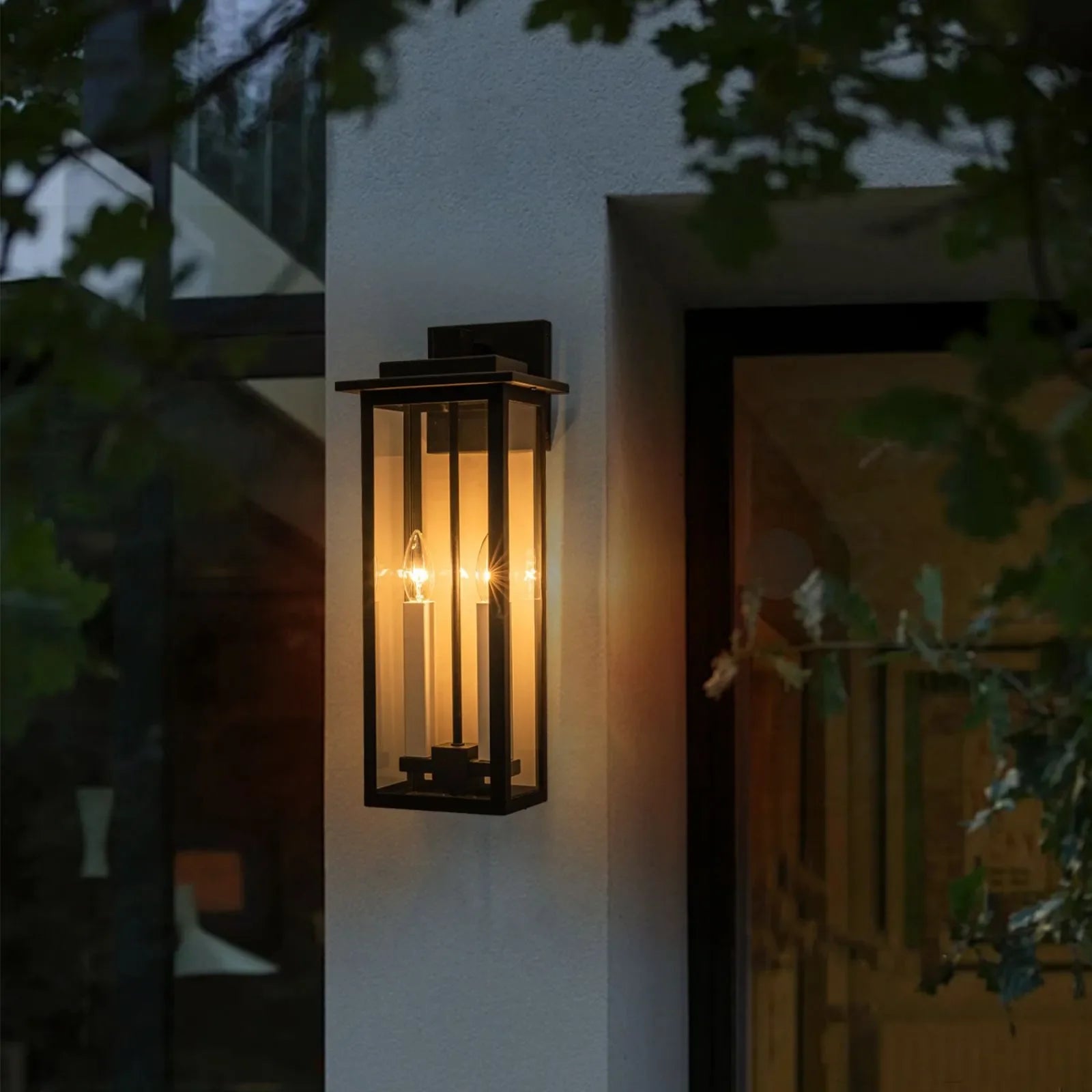 19.5" Outdoor Wall Lights with White Candelabra Interior