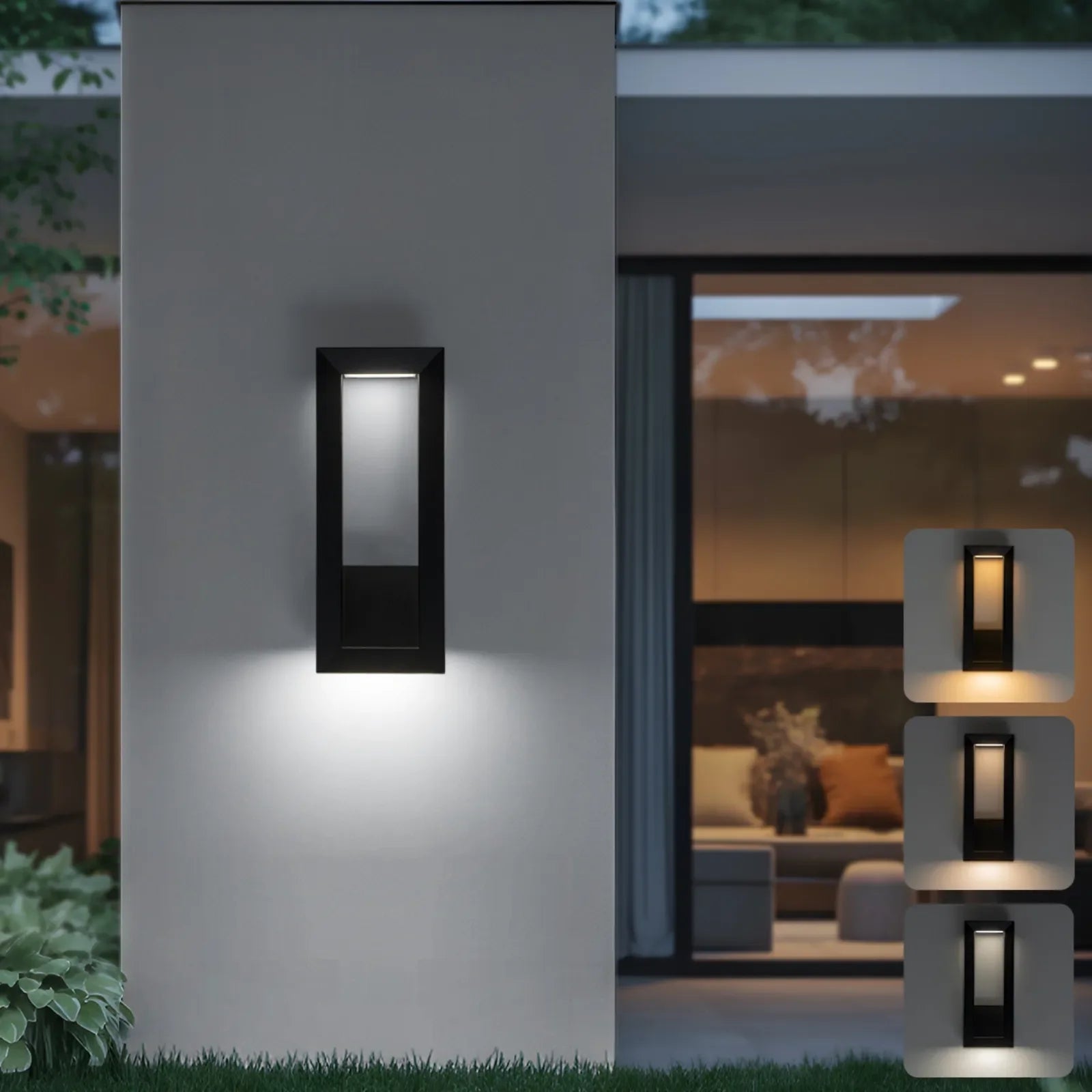 14.9" Dimmable Outdoor Wall Lights 3000K-5000K