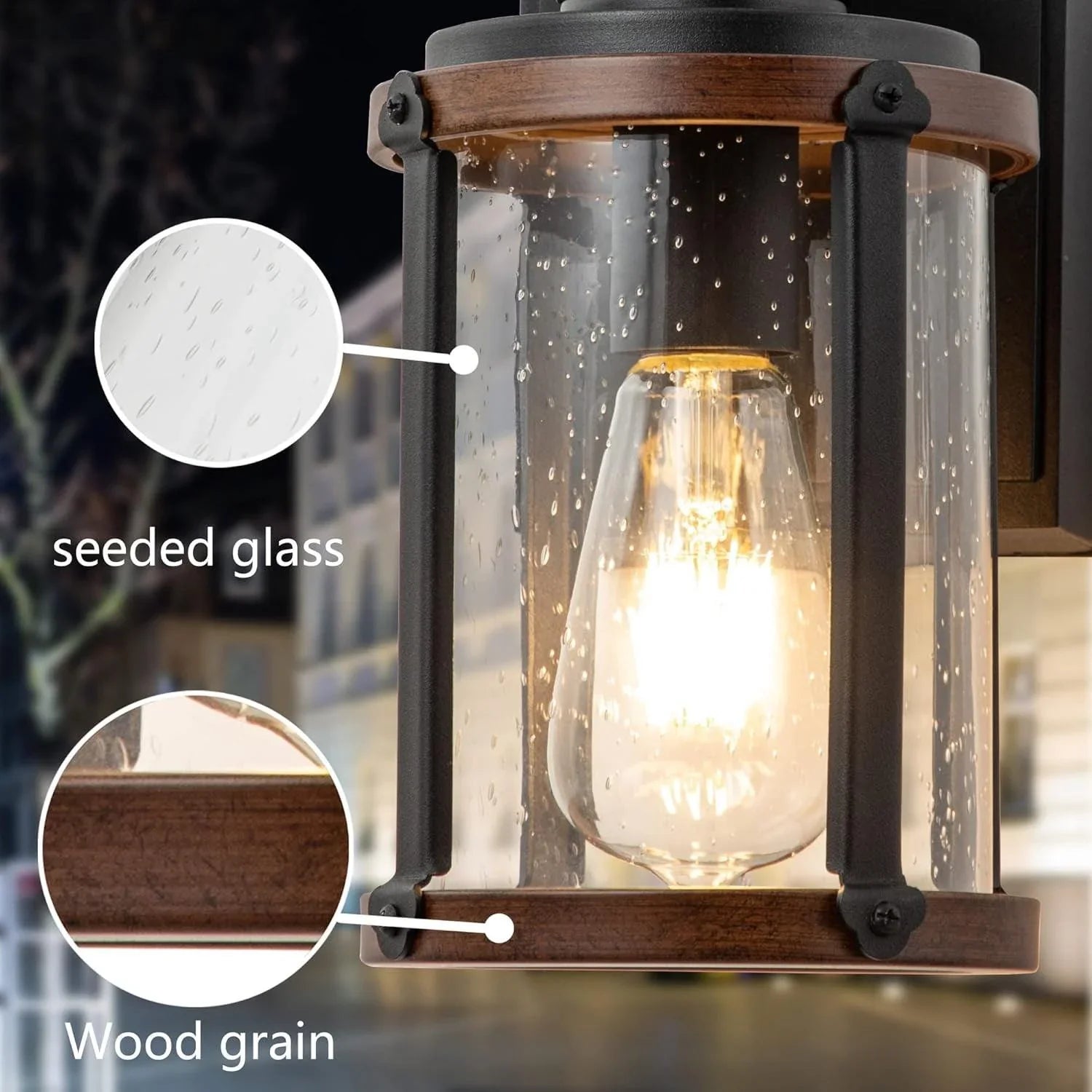 Motion Sensor Dusk to Dawn Outdoor Wall Lights with GFCI Outlet - FTL Outdoor Wall Lighting LED Light Bulbs