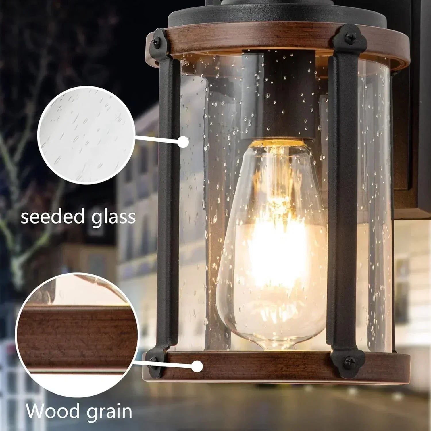 Motion Sensor Dusk to Dawn Outdoor Wall Lights with GFCI Outlet - FTL Outdoor Wall Lighting LED Light Bulbs