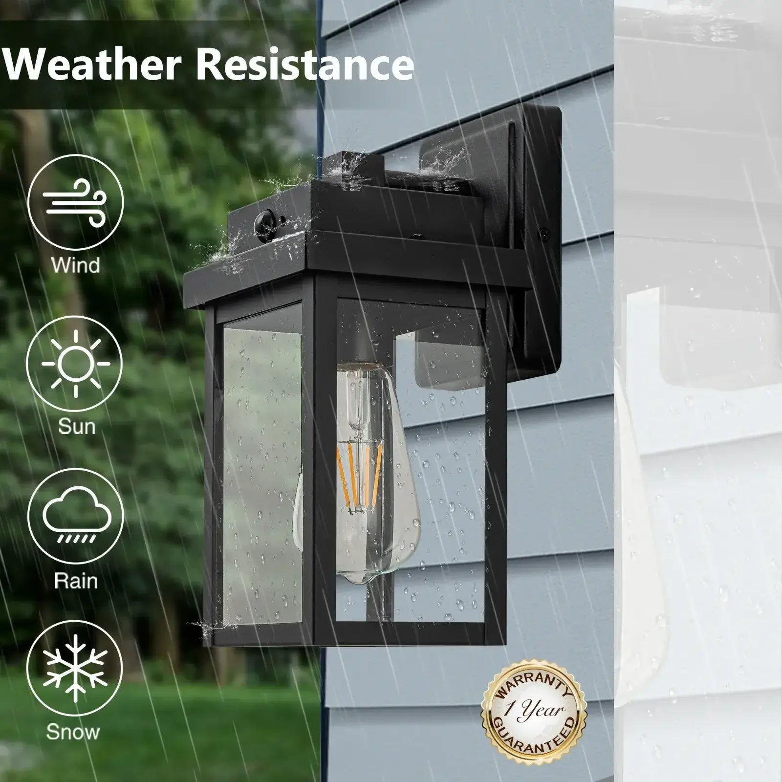 11" Motion Sensor Dusk to Dawn Outdoor Porch Wall Lights