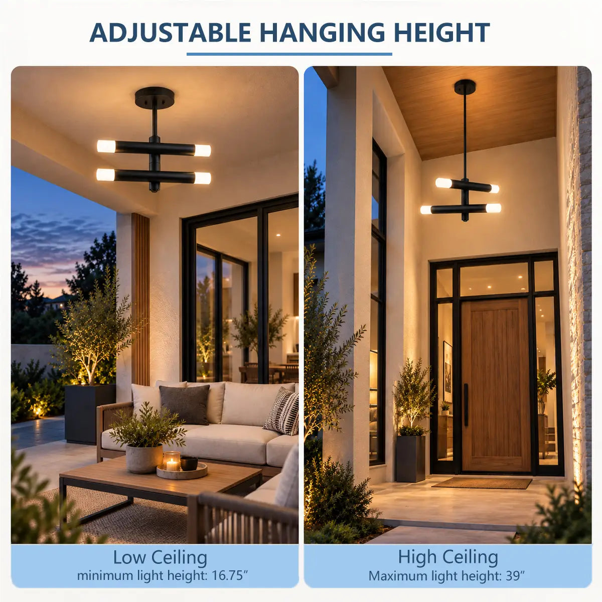 Outdoor Hanging Light with Motion Sensor 7