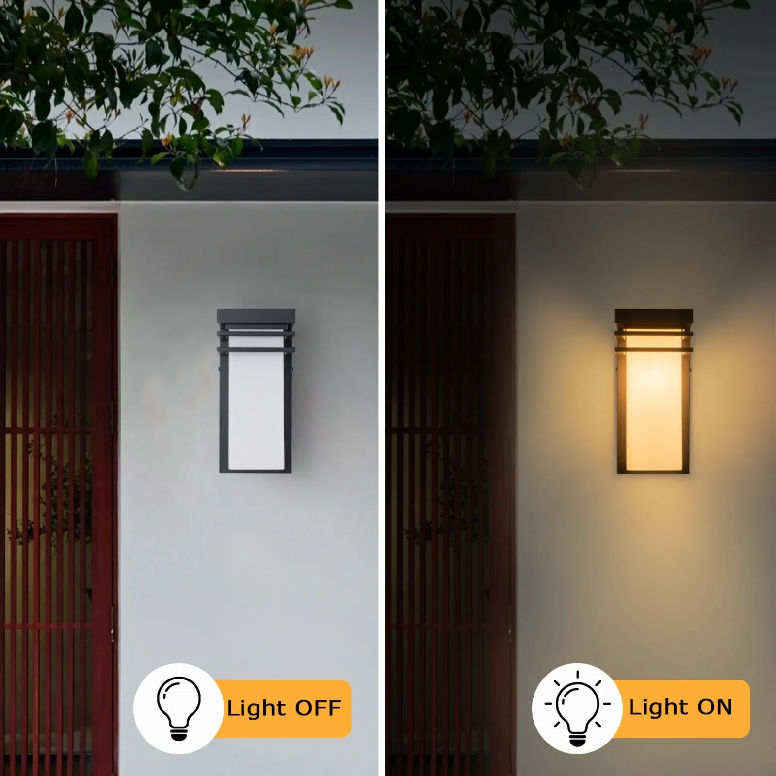 12" Mate Black Outdoor Porch Lights with White Frosted Glass