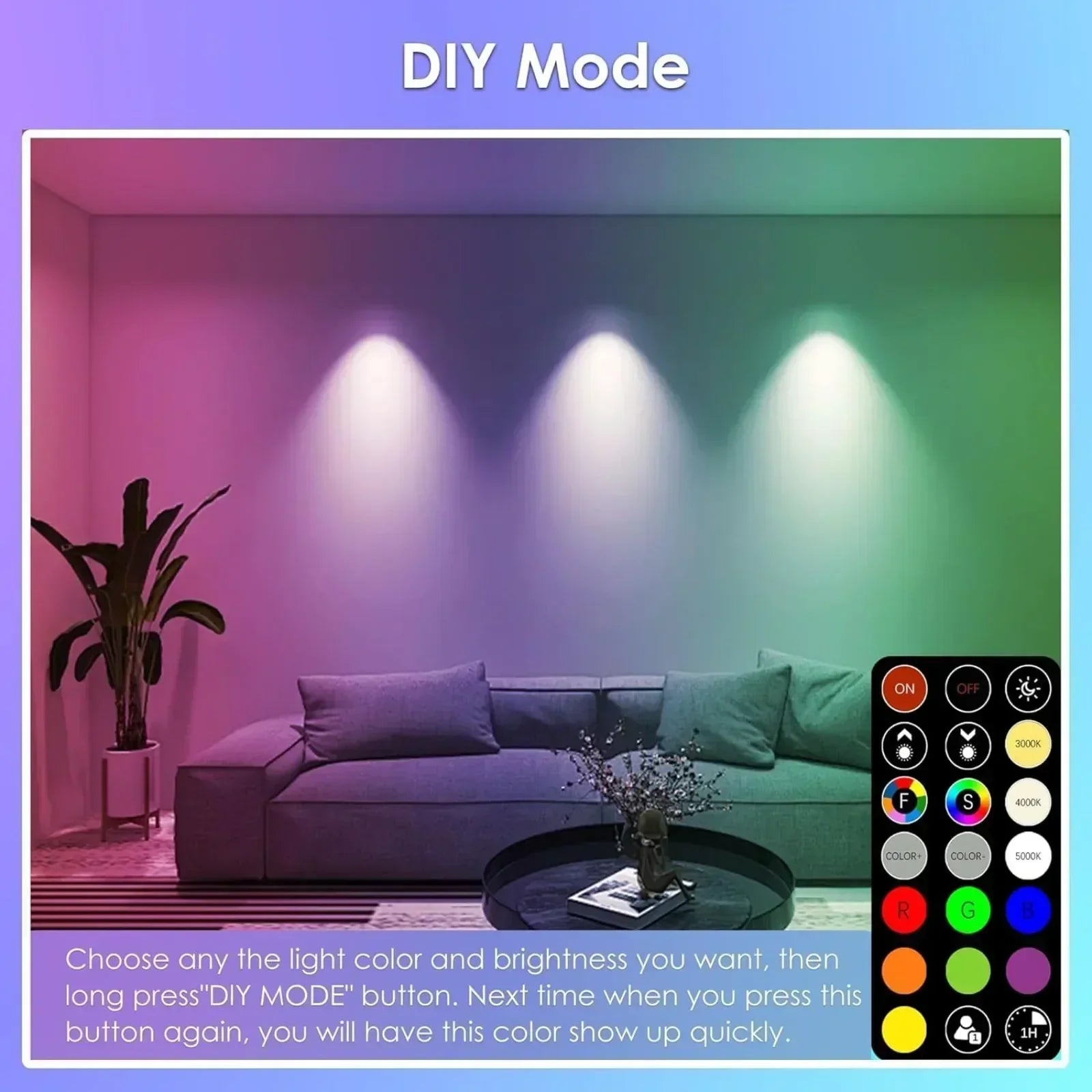 RGB Color Changing PAR38 LED Bulbs with Remote 2-Pack