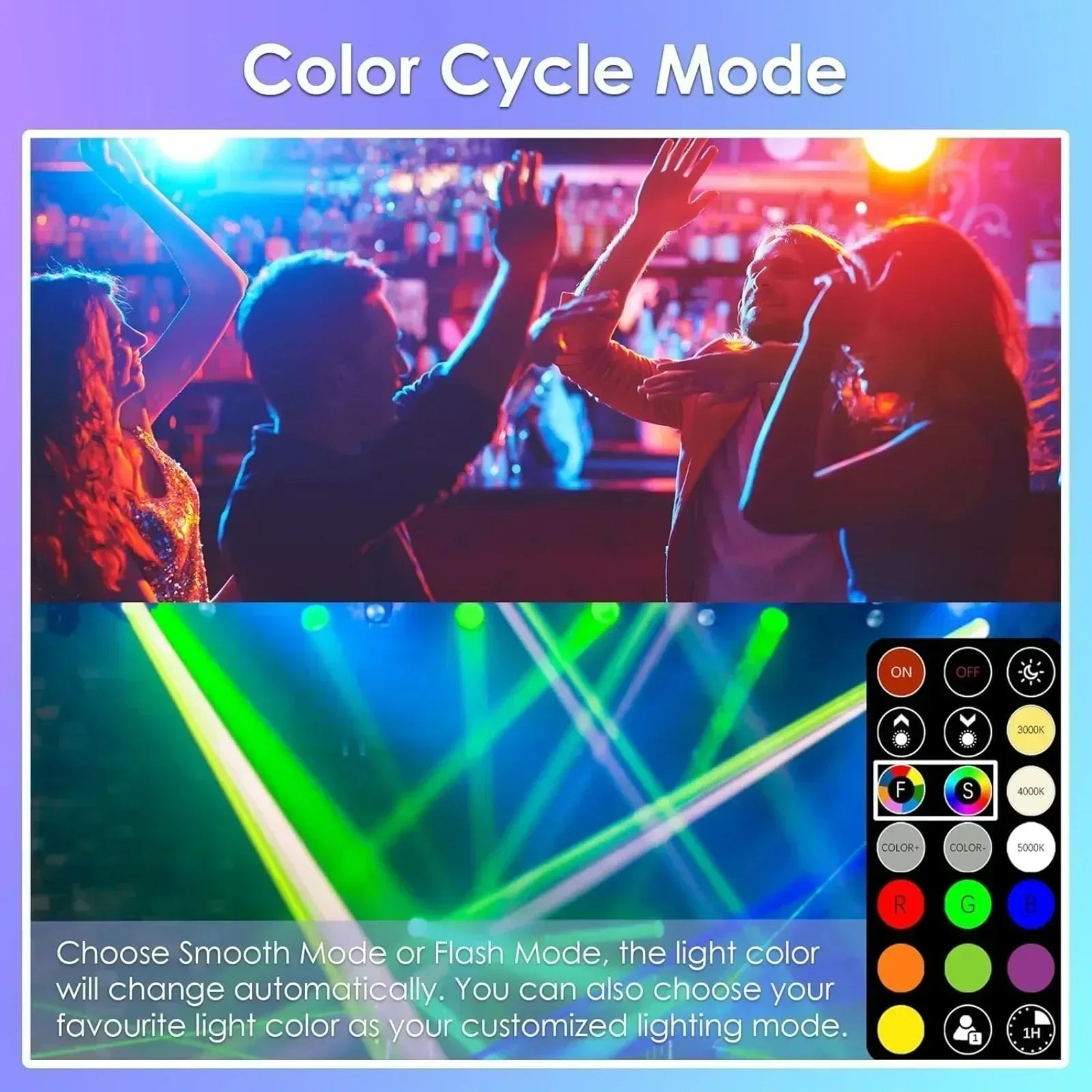 RGB Color Changing PAR38 LED Bulbs with Remote 2-Pack