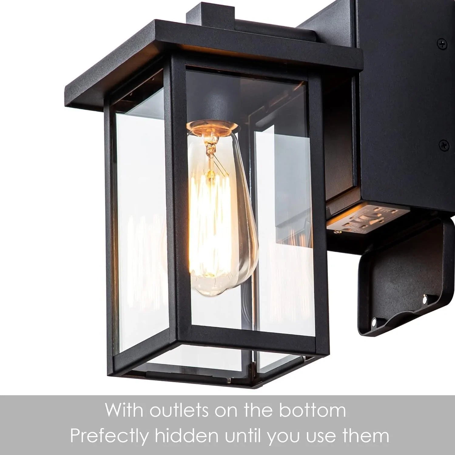 Outdoor Wall Lights with GFCI Outlet - FTL Outdoor Wall Lighting LED Light Bulbs