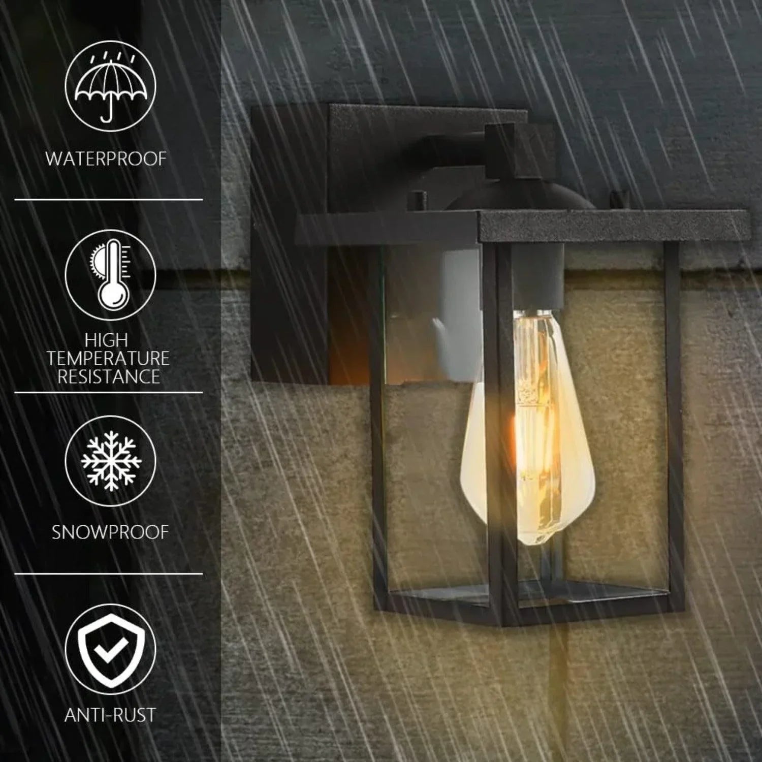 Outdoor Wall Lights with GFCI Outlet - FTL Outdoor Wall Lighting LED Light Bulbs