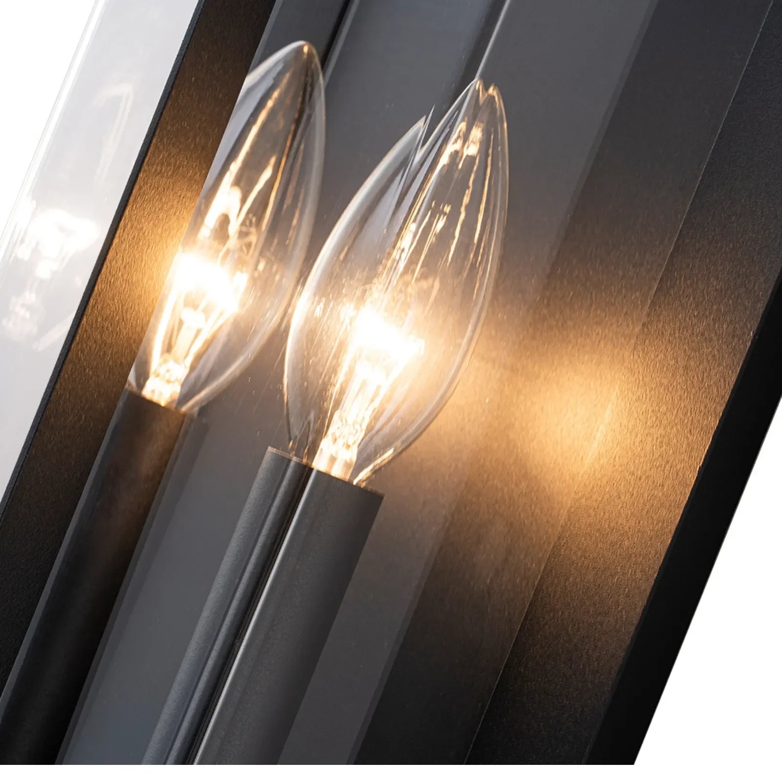 14.1" Acrylic Glass Outdoor Wall Light with 2-Light Candelabra