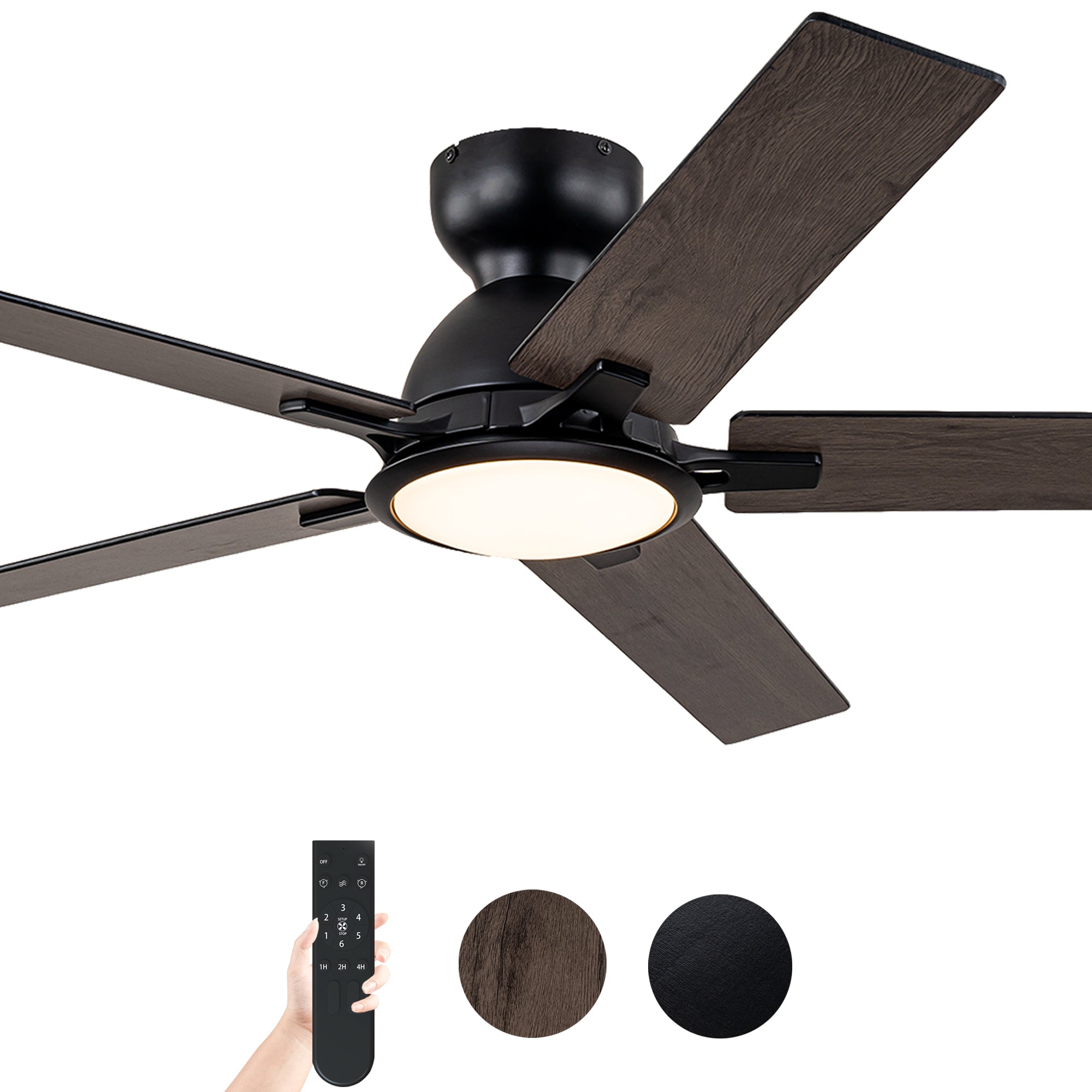 52" Ceiling Fans with LED Lights and Remote - FTL Outdoor Wall Lighting LED Light Bulbs