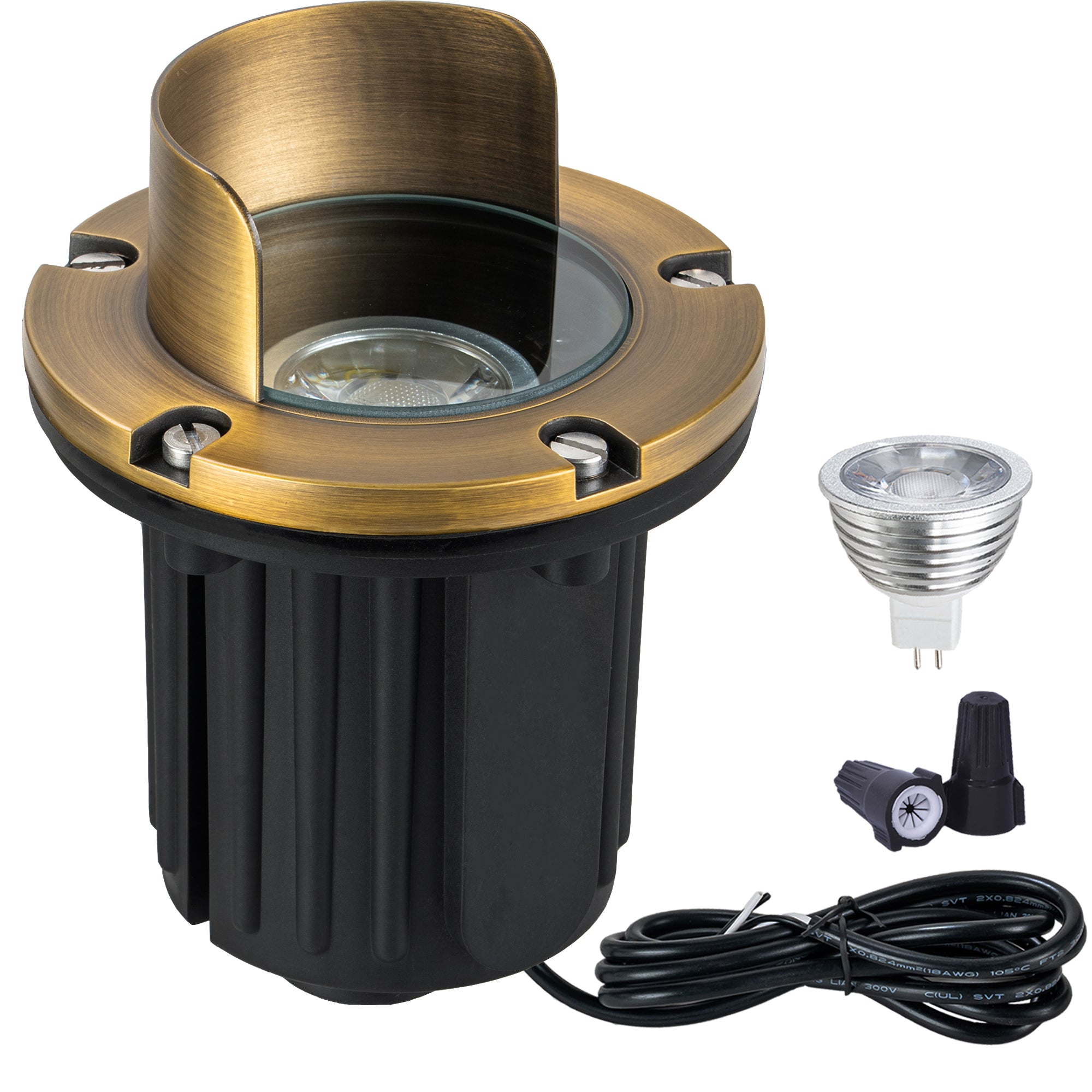 Brass In-Ground Well Light 3000K Warm White-LT2203B