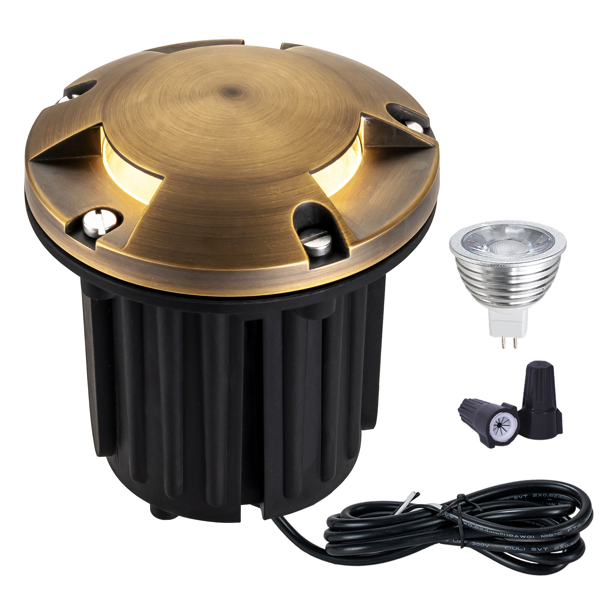 Brass In-Ground Well Light 3000K Warm White-LT2204C