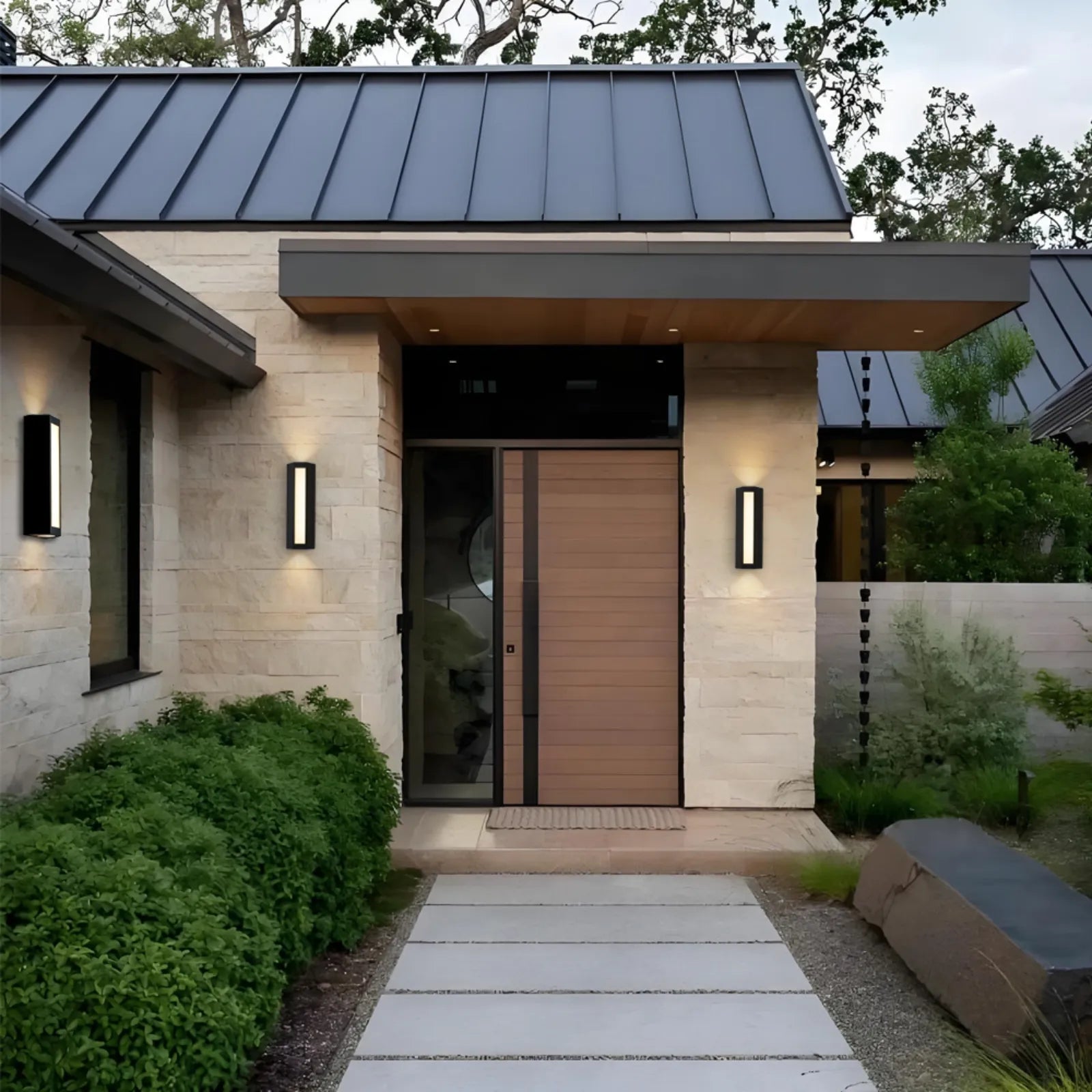 11.8” Dimmable LED Outdoor Wall Lights Set of 2