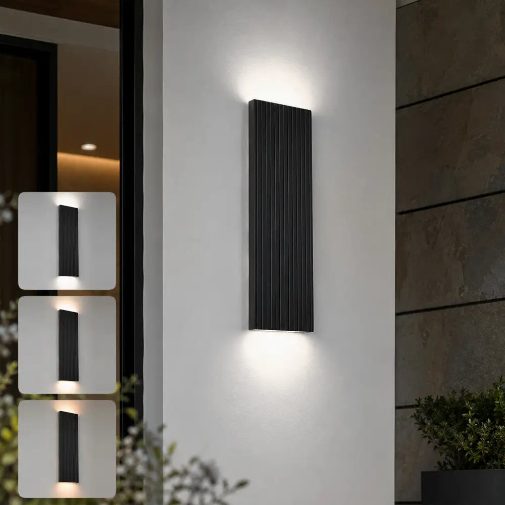 Modern Outdoor Wall Light – 3CCT LED Up & Down Sconce