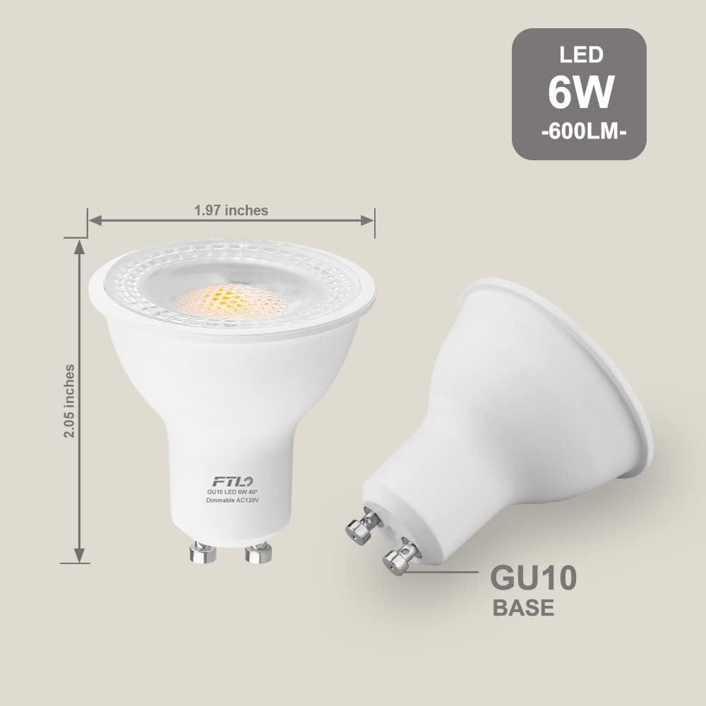 GU10 Led Bulb 6W Dimmable - FTL Outdoor Wall Lighting LED Light Bulbs