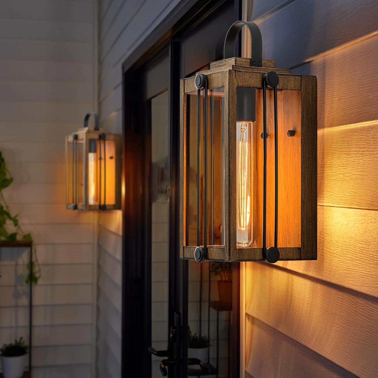 Outdoor Wall Lights with Clear Glass - FTL Outdoor Wall Lighting LED Light Bulbs