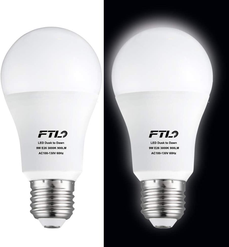 Dusk to Dawn A19 LED Bulb E26 - FTL Outdoor Wall Lighting LED Light Bulbs