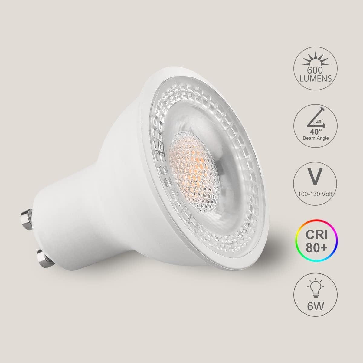 GU10 Led Bulb 6W Dimmable - FTL Outdoor Wall Lighting LED Light Bulbs