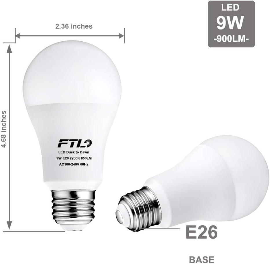 Dusk to Dawn A19 LED Bulb E26 - FTL Outdoor Wall Lighting LED Light Bulbs