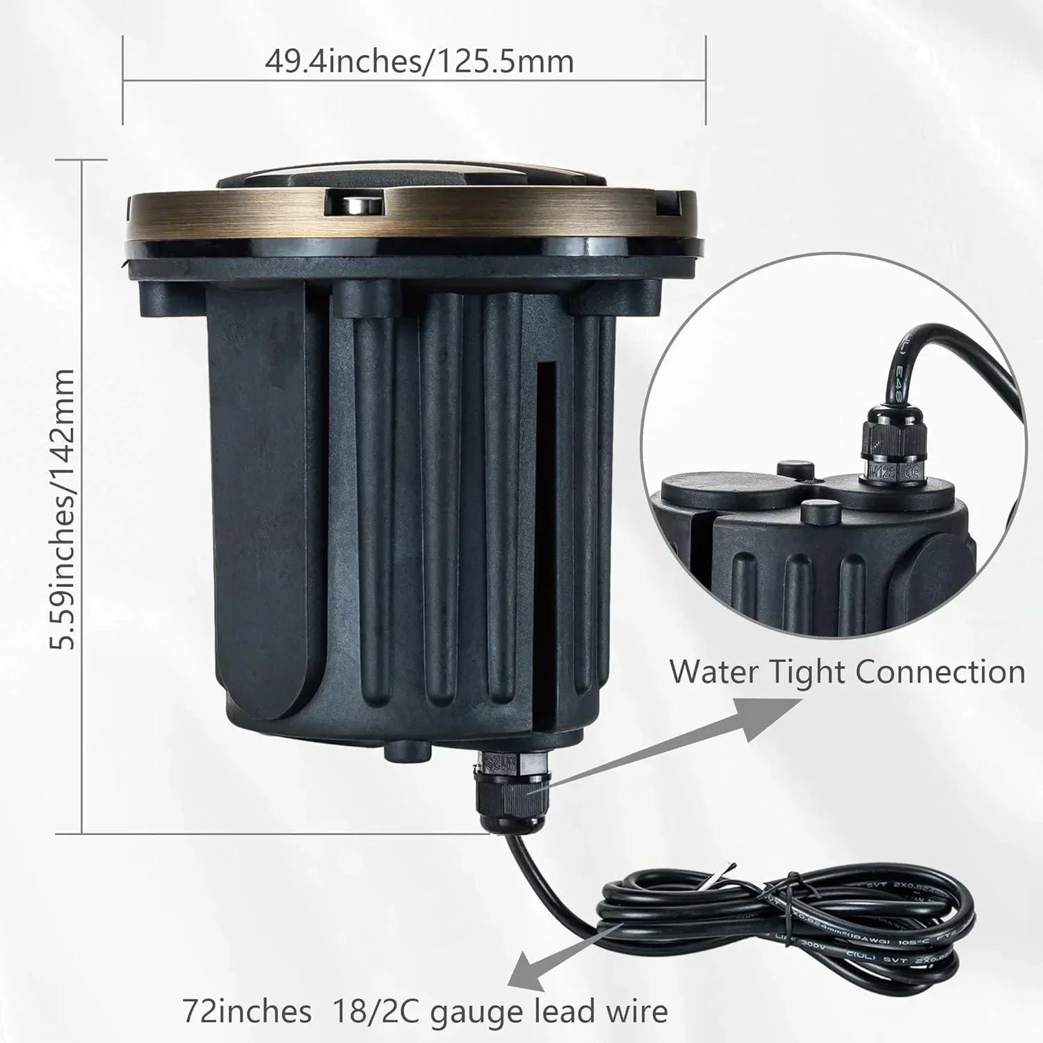 Brass In-Ground Well Light LT2202B - Thumbnail 3