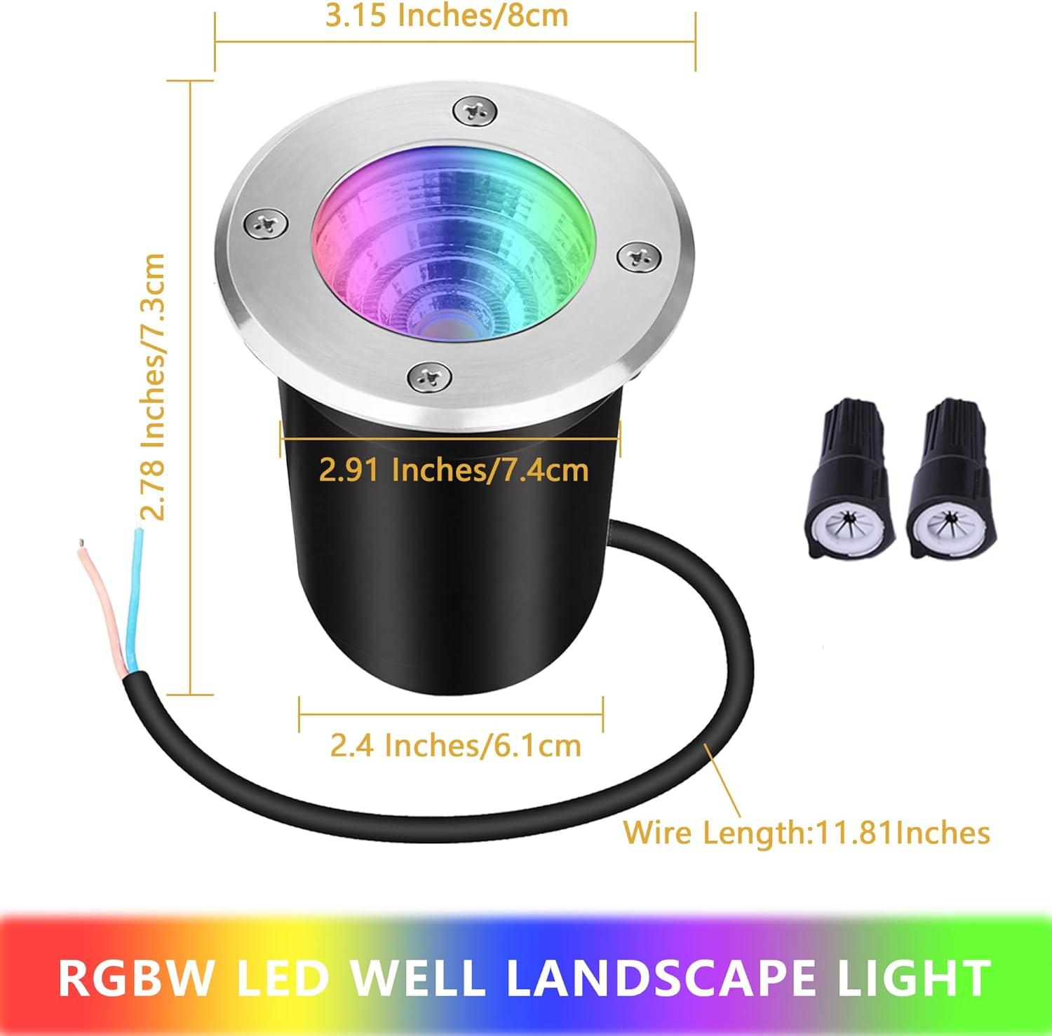 RGB LED In-Ground Well Light with Remote - FTL Outdoor Wall Lighting LED Light Bulbs