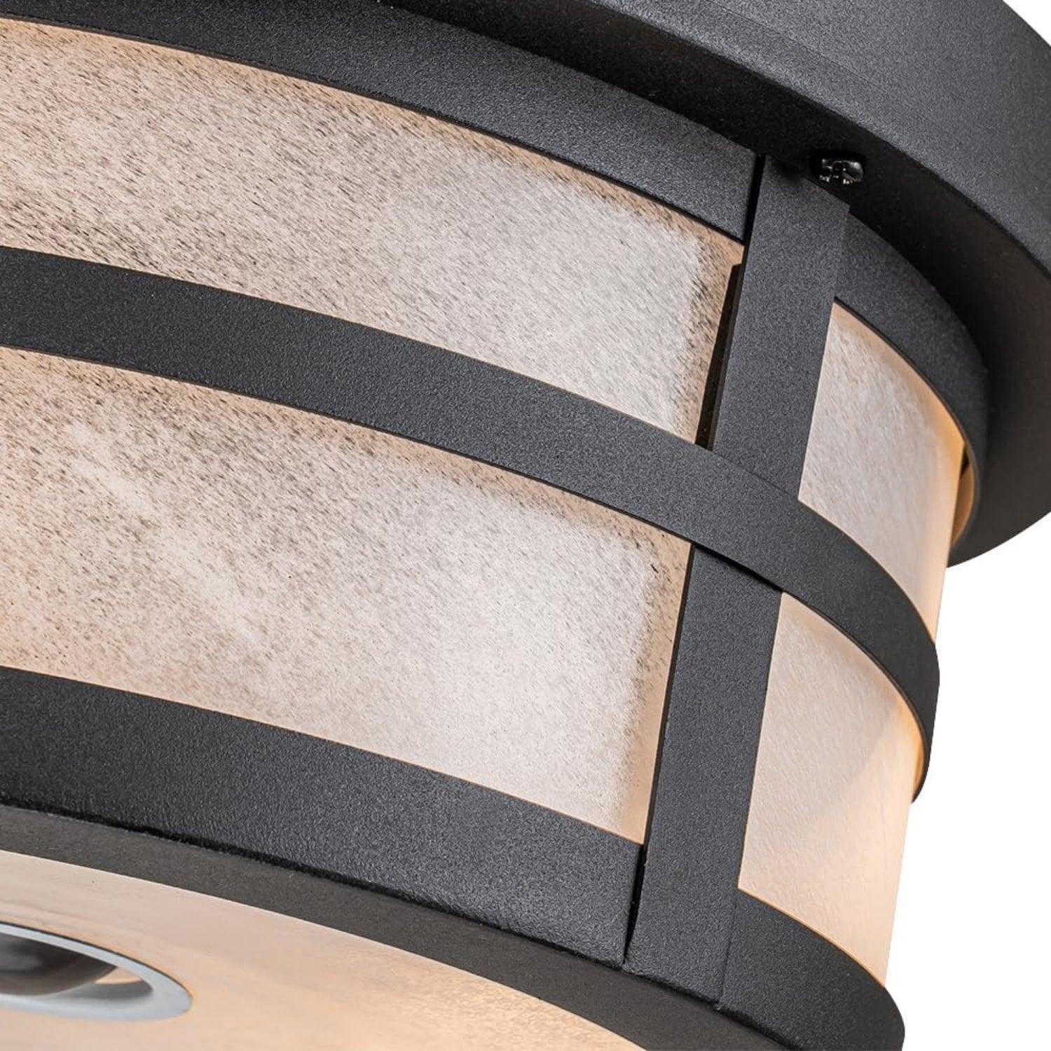 Round Motion Sensor Outdoor Ceiling Light with 2-Light - FTL Outdoor Wall Lighting LED Light Bulbs