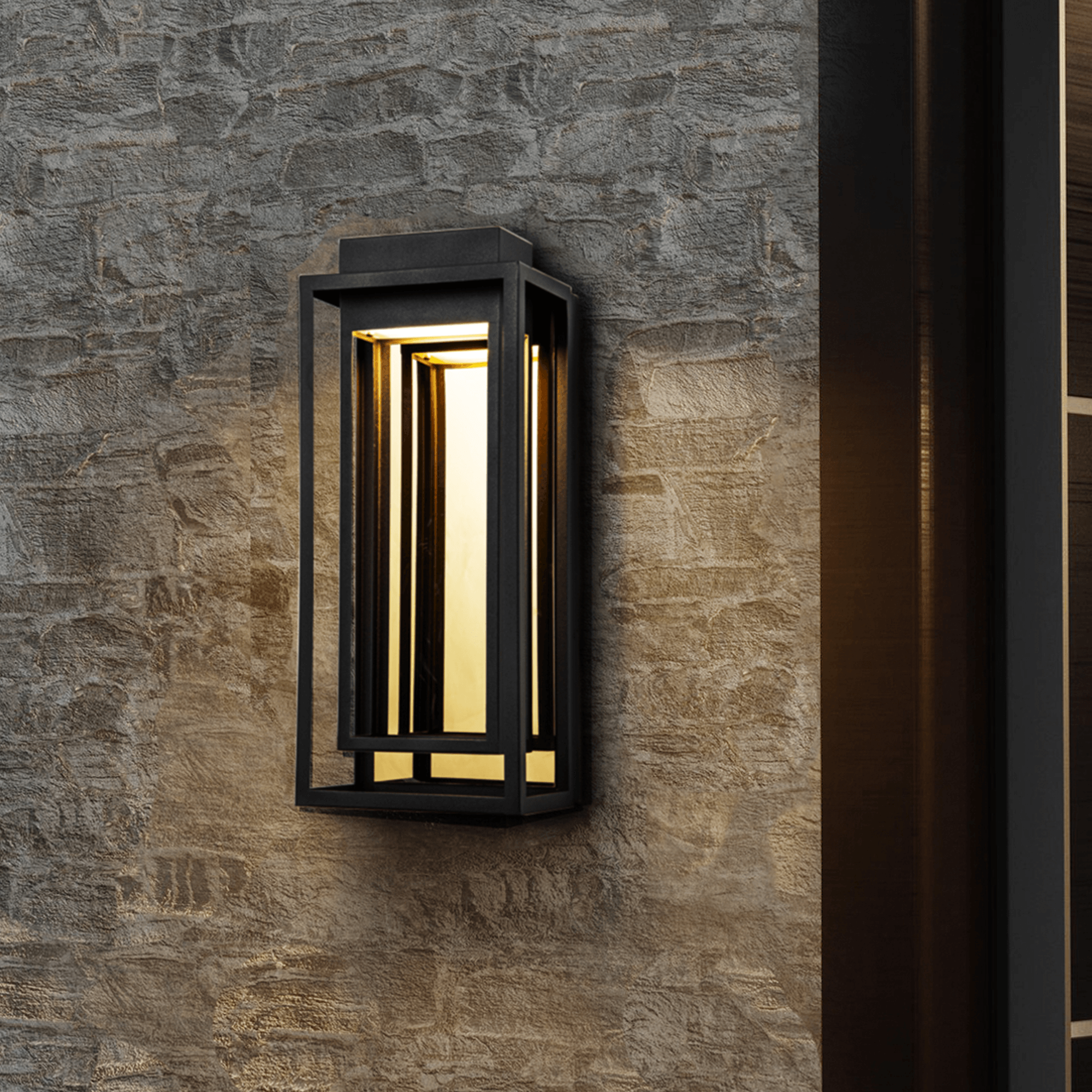 Black and Gold LED Outdoor Wall Lights - FTL Outdoor Wall Lighting LED Light Bulbs