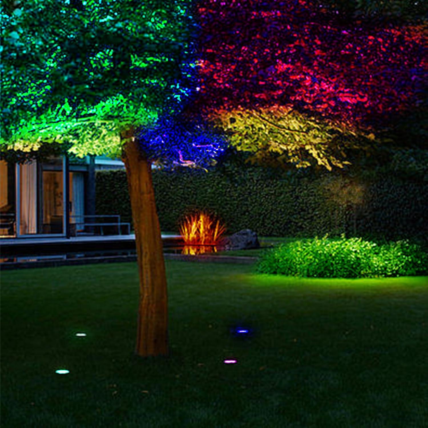 RGB LED In-Ground Well Light with Remote - FTL Outdoor Wall Lighting LED Light Bulbs