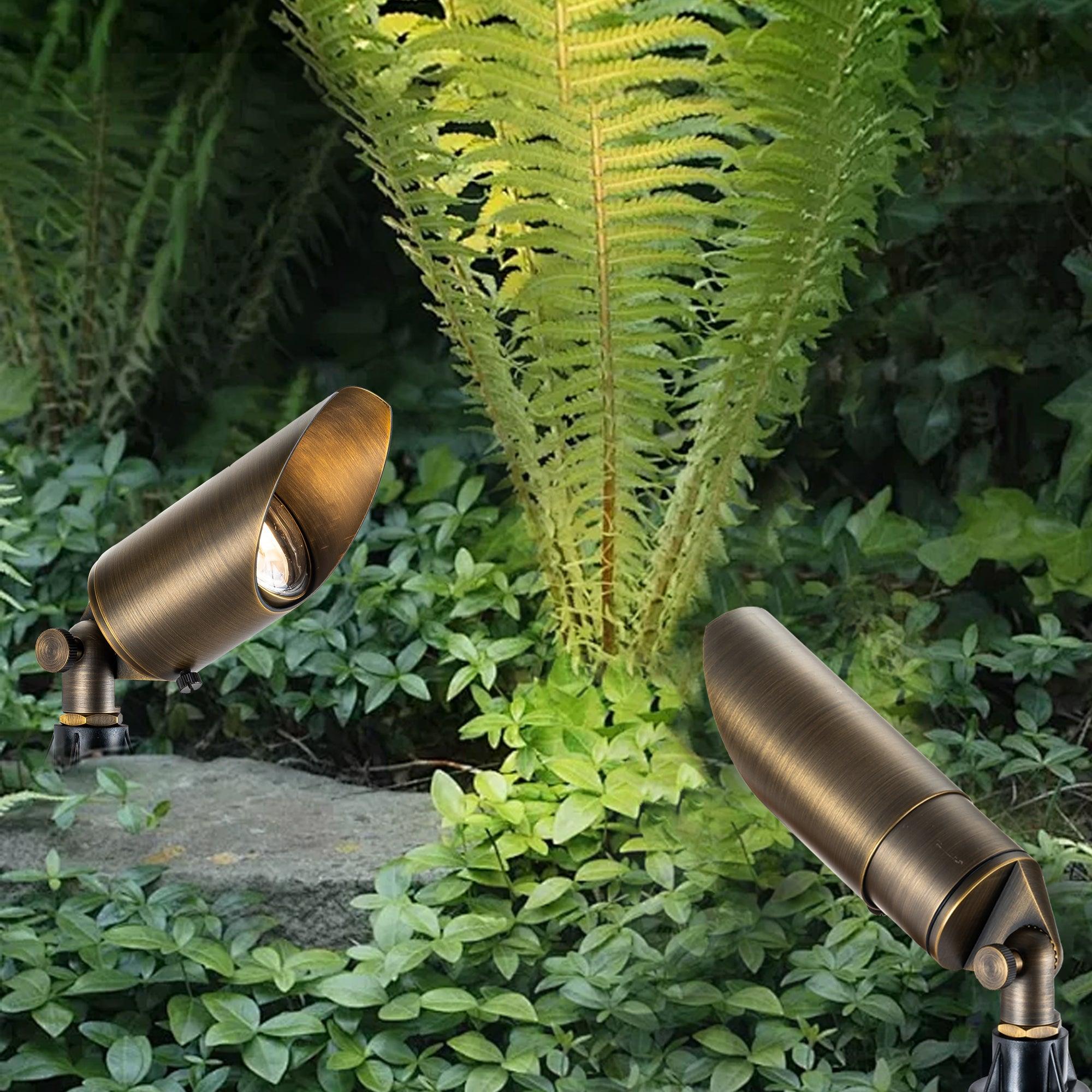 Brass Landscape Spotlight 3000K Warm White-LT2102 - FTL Outdoor Wall Lighting LED Light Bulbs