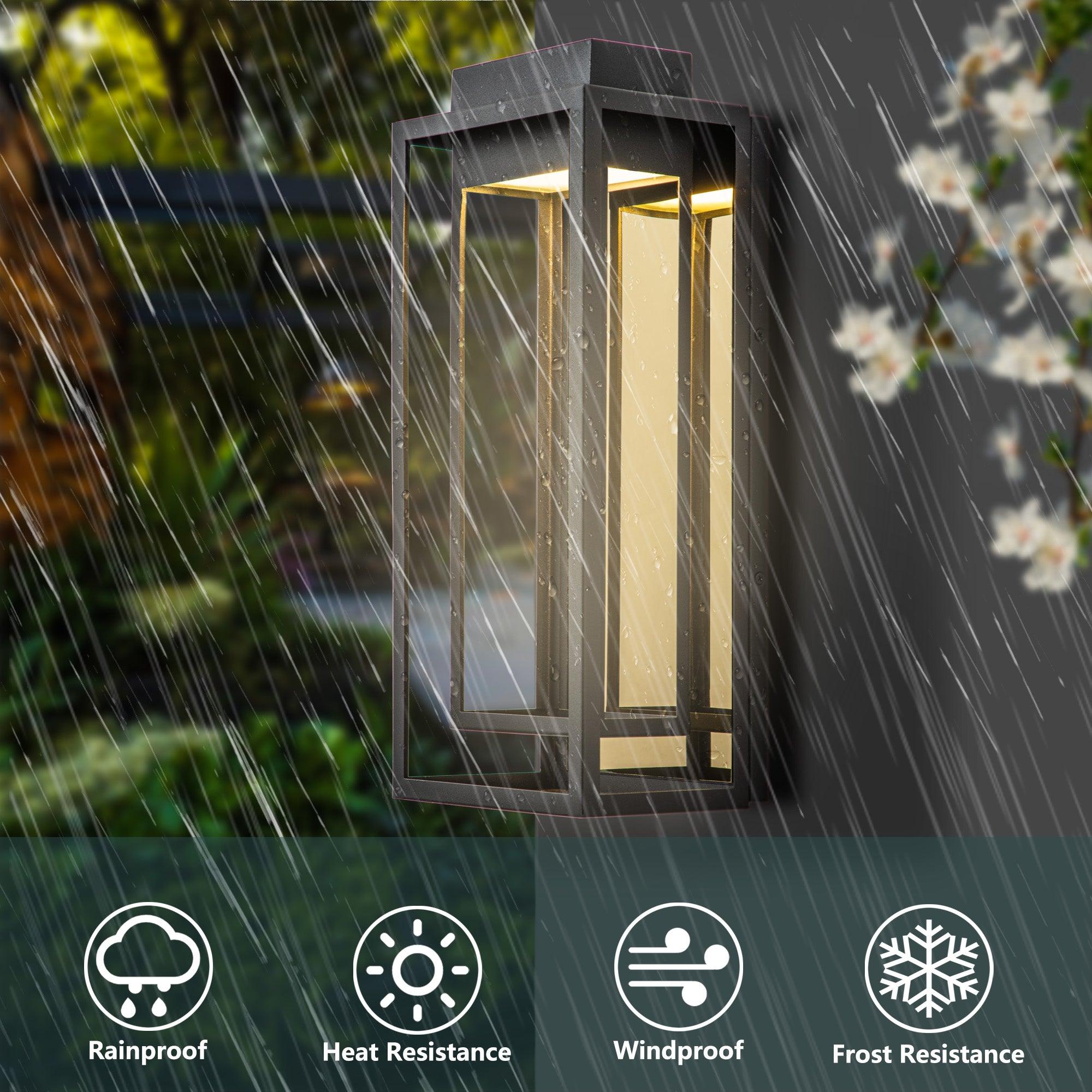 Black and Gold LED Outdoor Wall Lights - FTL Outdoor Wall Lighting LED Light Bulbs