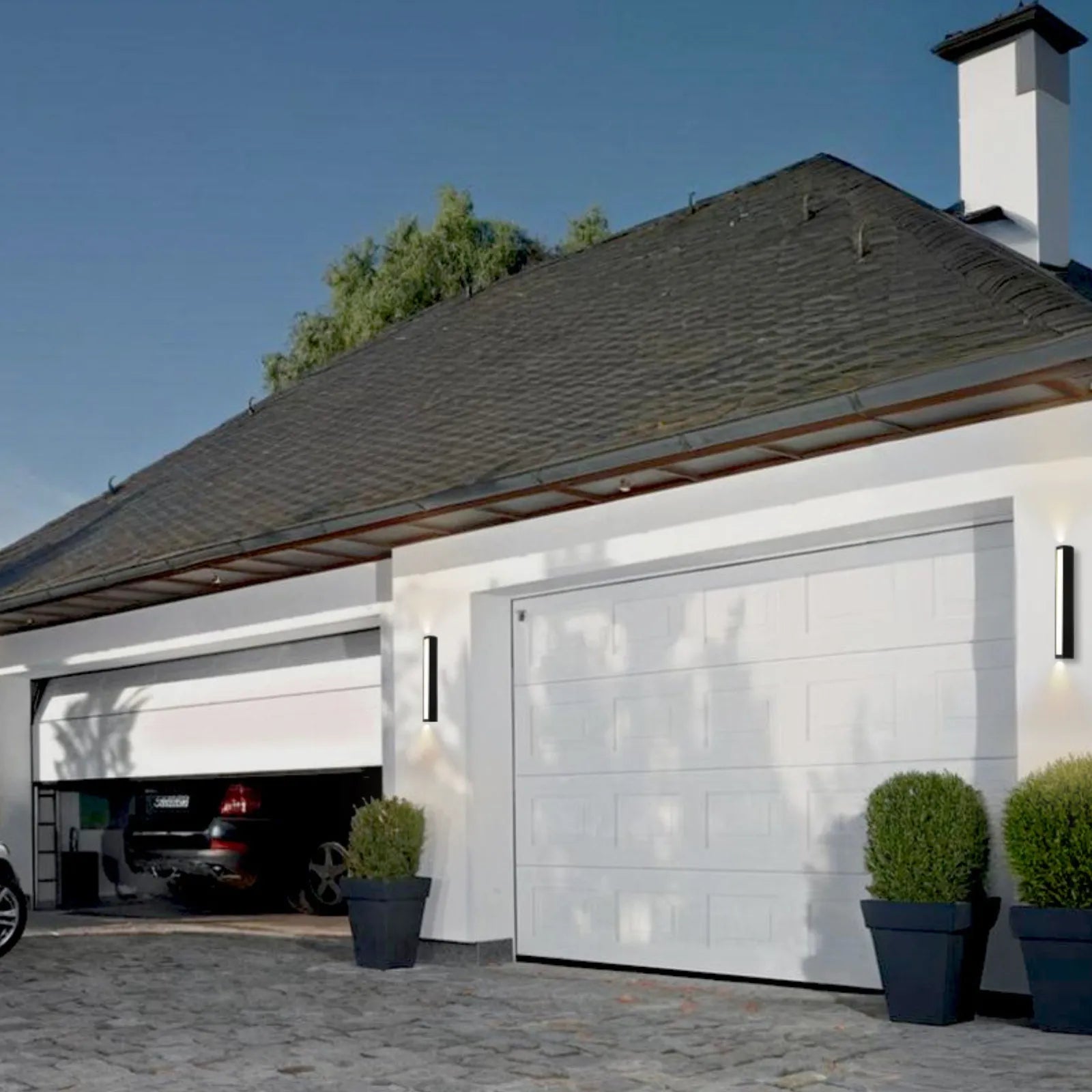 23.6” Modern Dimmable Outdoor LED Wall Sconce 1 Pack