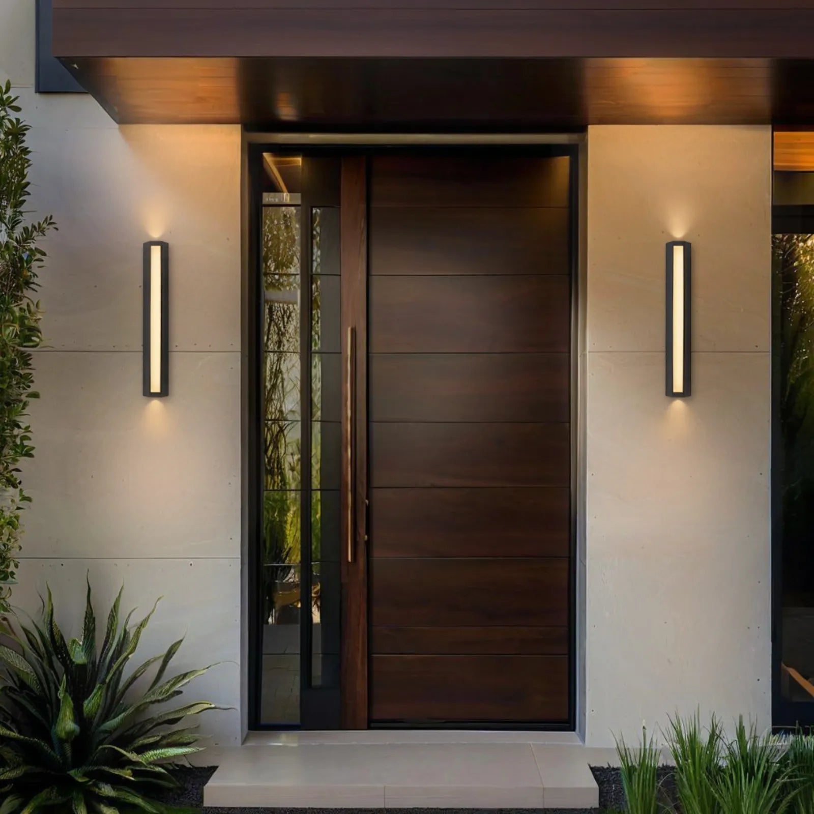 23.6” Modern Dimmable Outdoor LED Wall Sconce 1 Pack