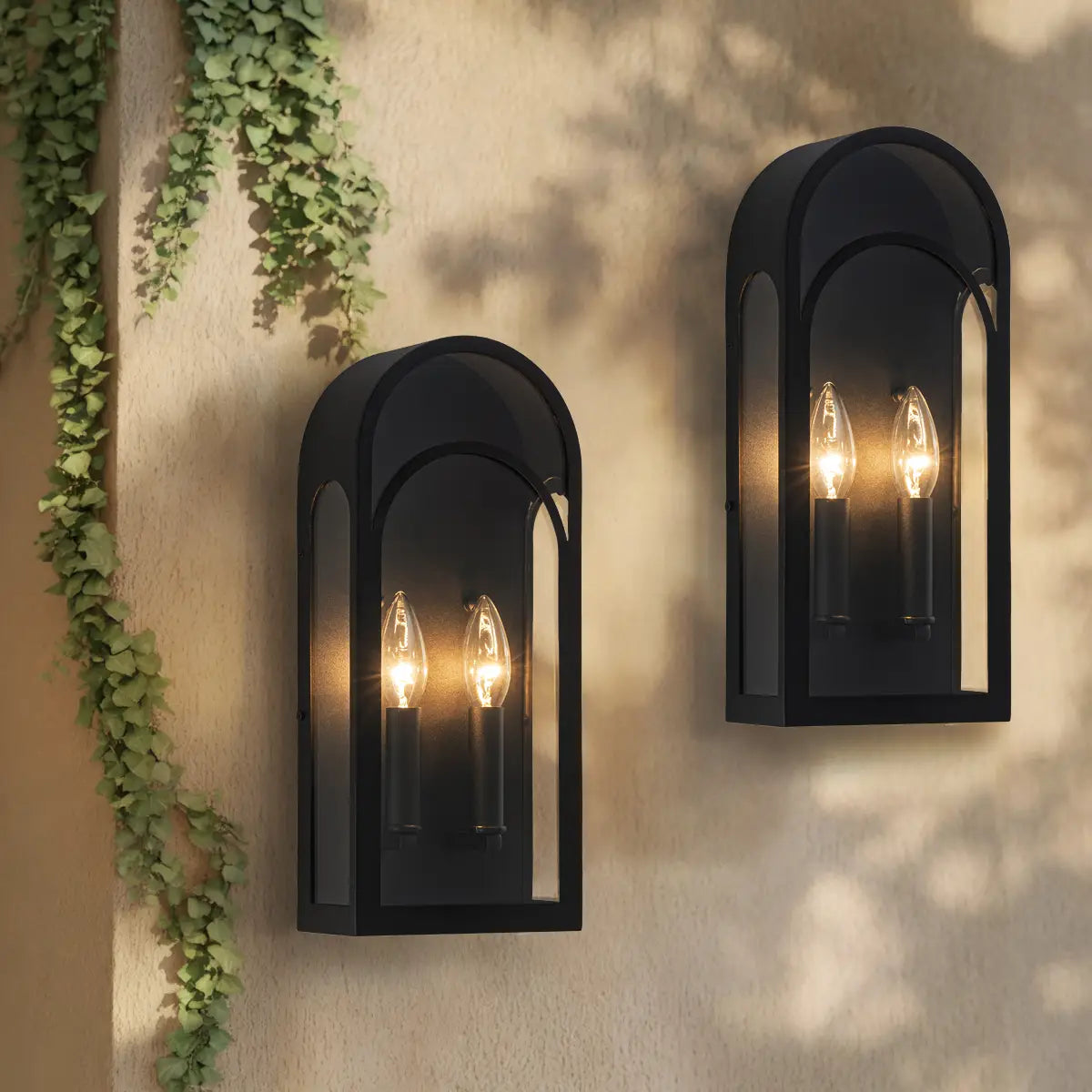 15” Modern Outdoor Wall Lights Set of 2