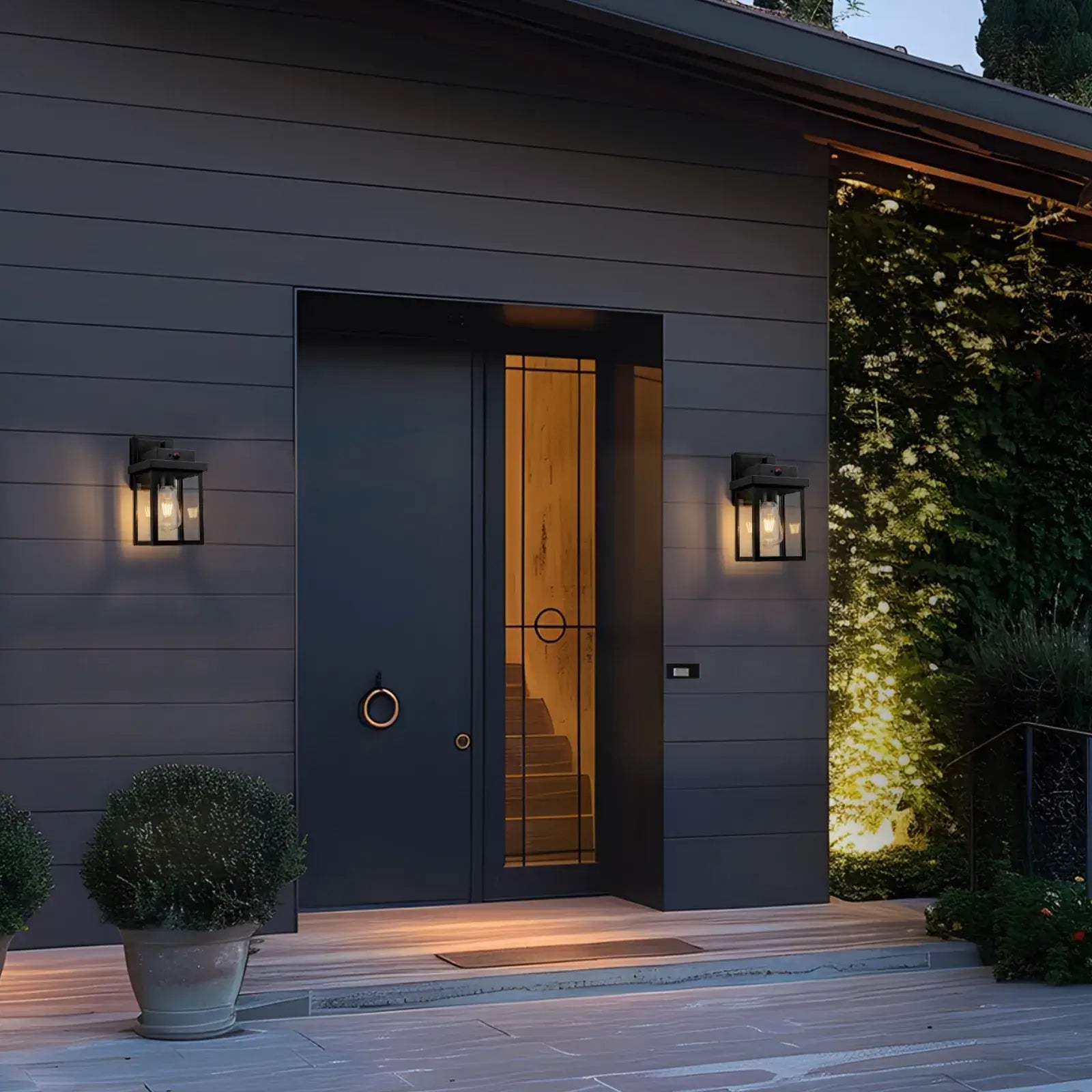 11" Motion Sensor Dusk to Dawn Outdoor Porch Wall Lights