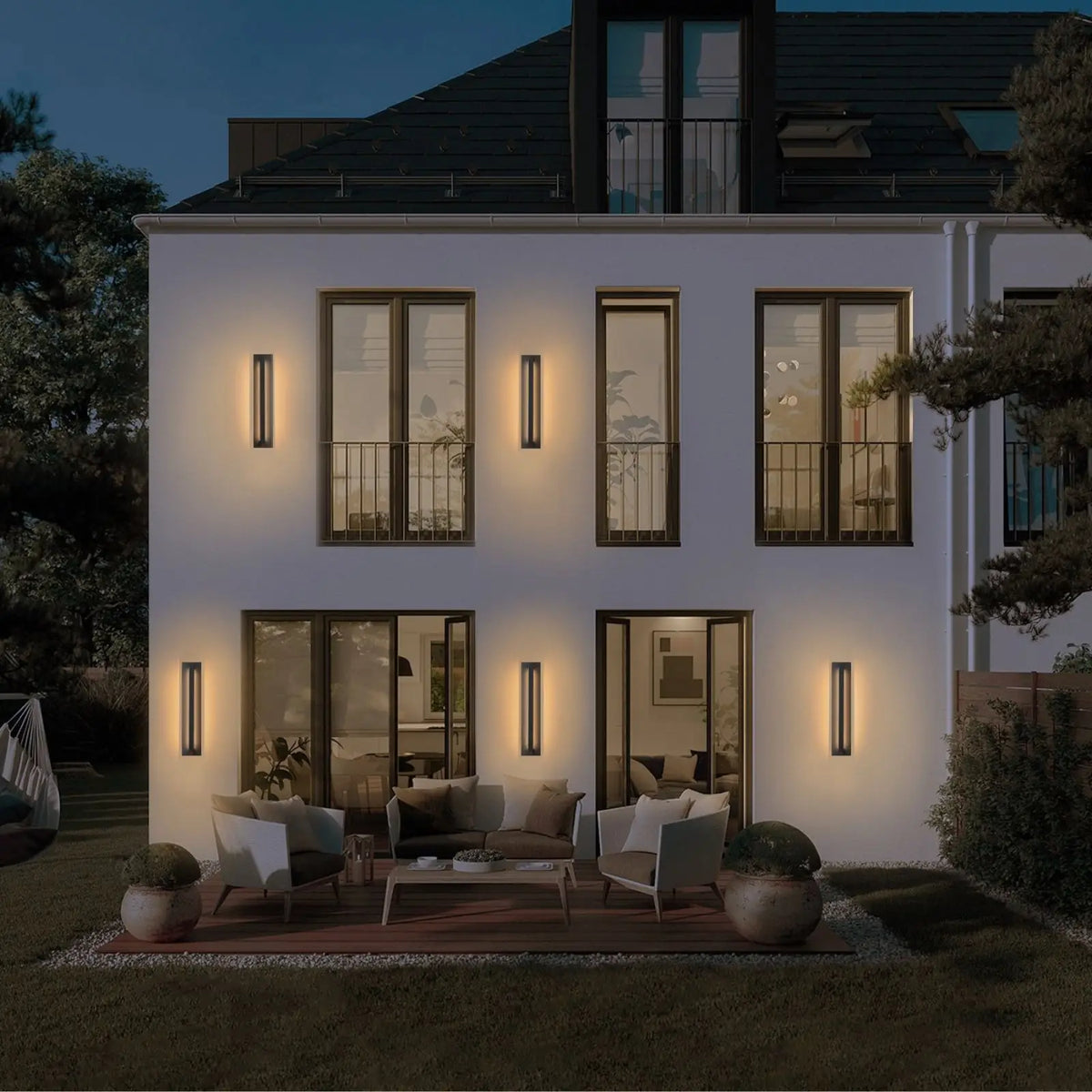 Motion Sensor Outdoor Wall Lights LED 3000K Modern Wall Sconce Lighting