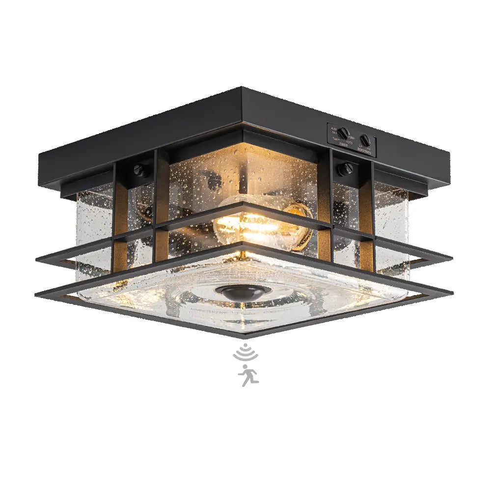 9.5" Outdoor Ceiling Lights with Motion Sensor Upgraded Dusk to Dawn 2-Light