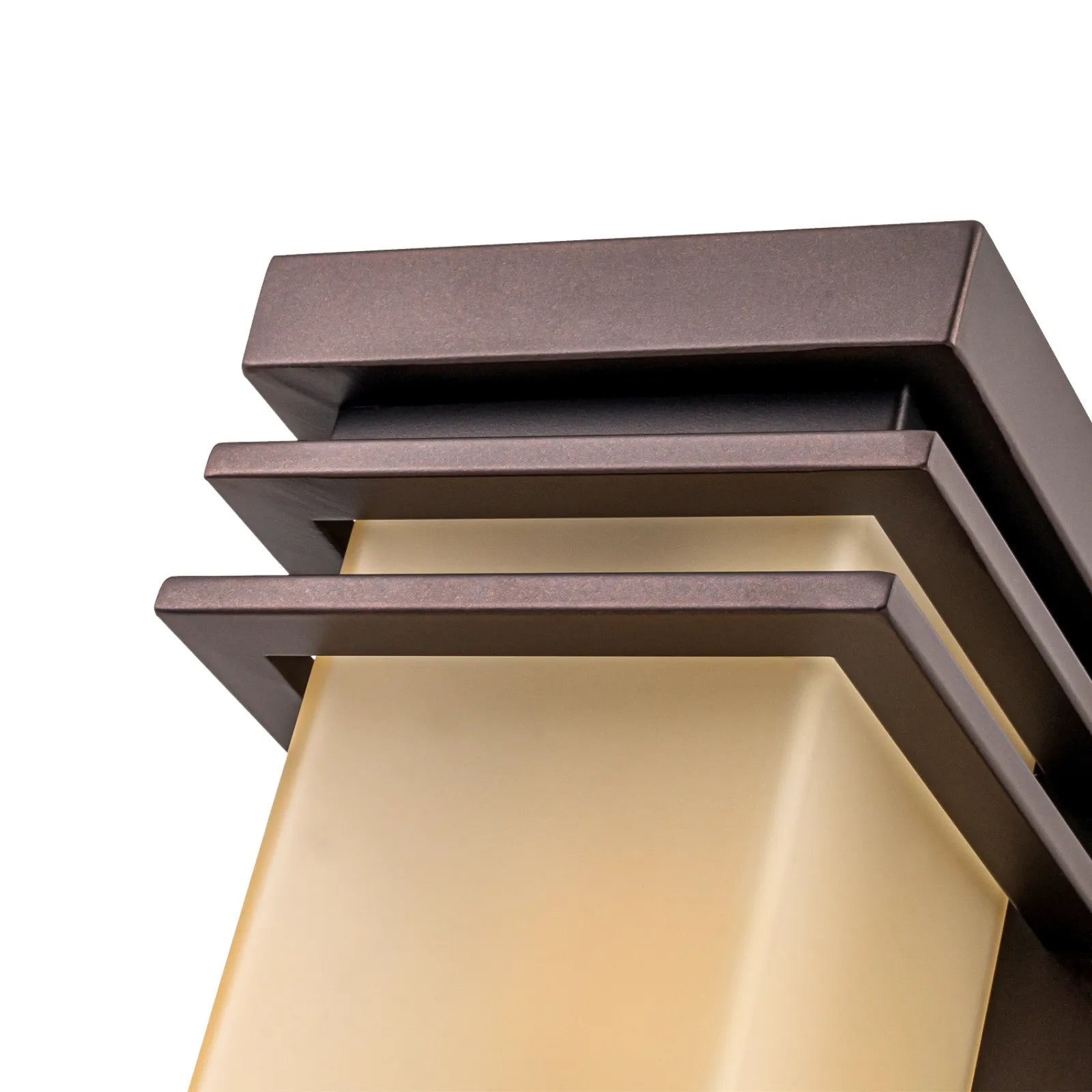 12" Bronze Outdoor Patio Lights with Antique Amber Glass