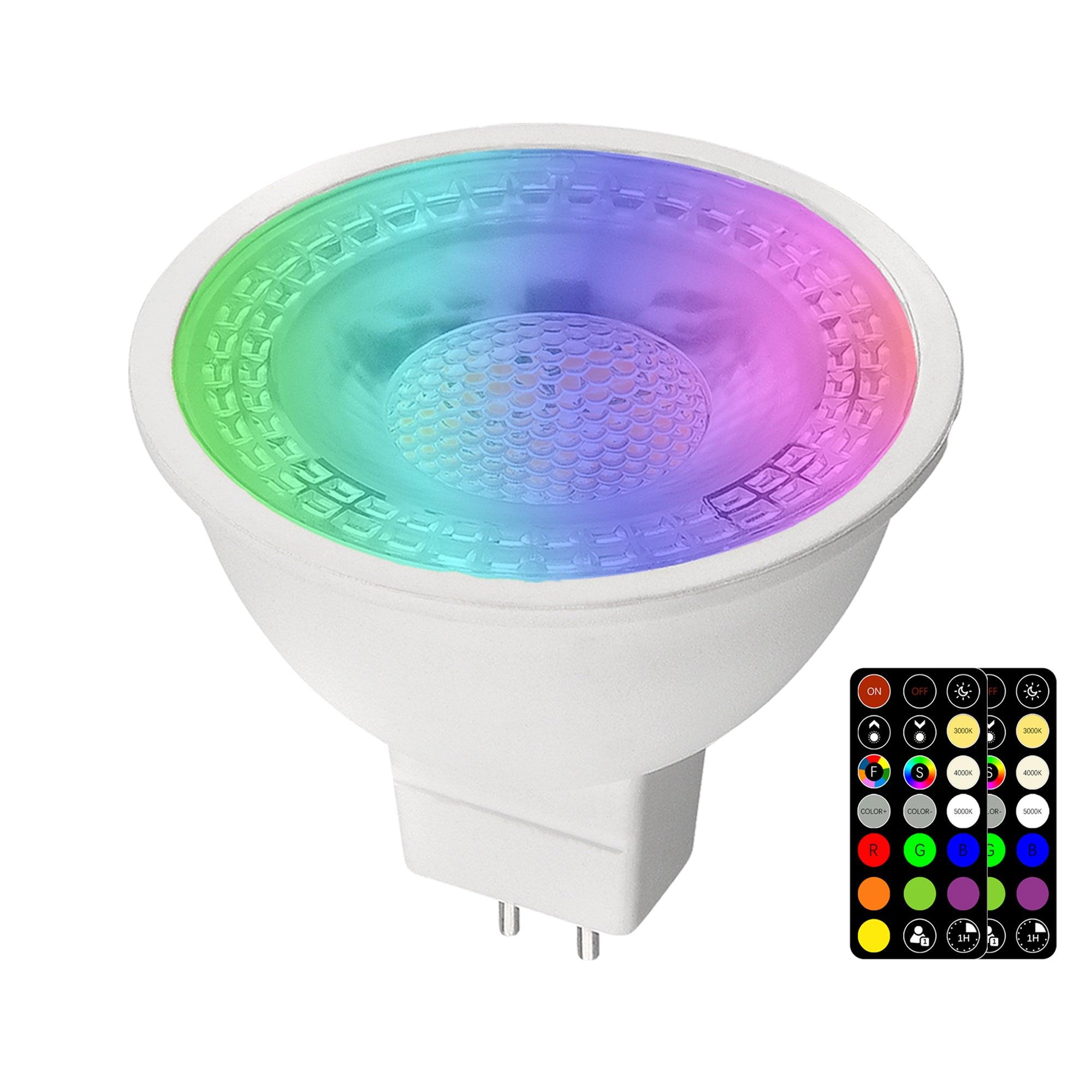 RGB Color Changing MR16 LED Bulbs with Remote - FTL Outdoor Wall Lighting LED Light Bulbs